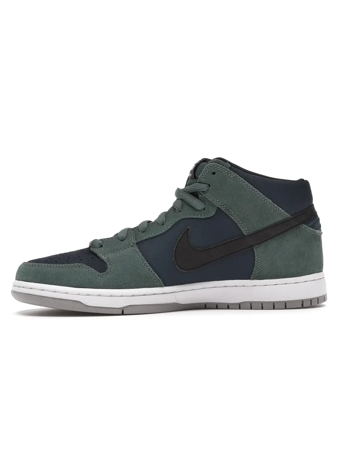 Мужские кроссовки для скейтбординга с высоким берцем Nike SB Dunk Mid Nike — изображение 3 из 4, черный-черный-белый