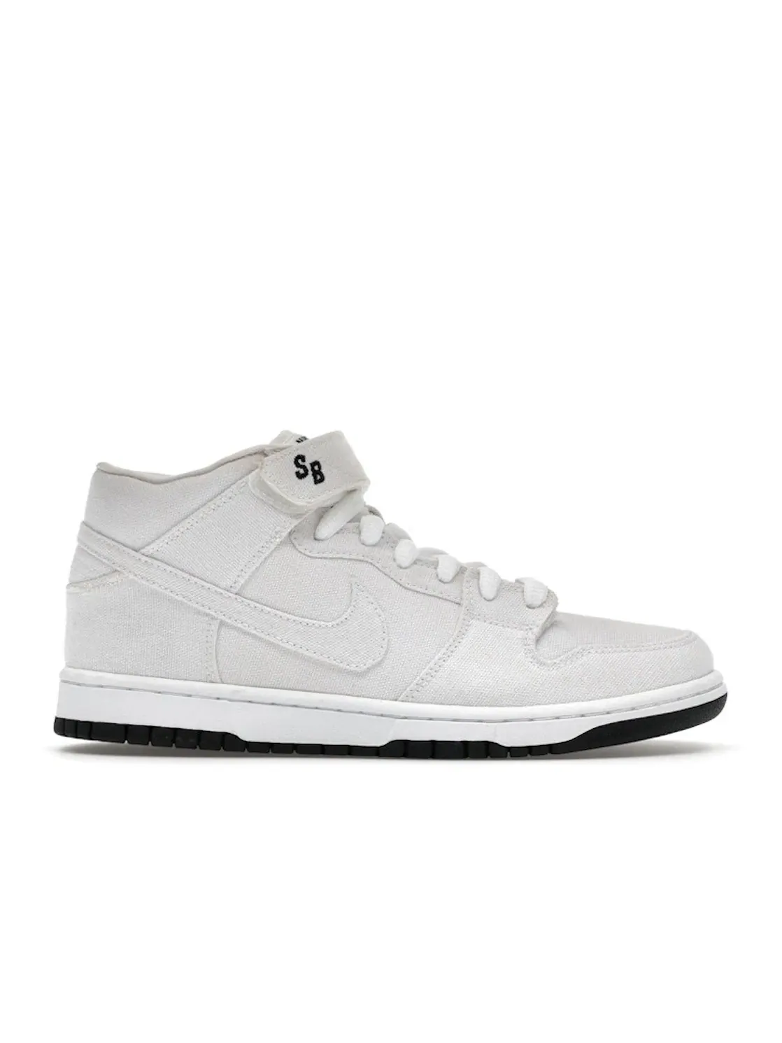 Мужские кроссовки Nike SB Dunk Mid — изображение 1 из 4, белый/белый