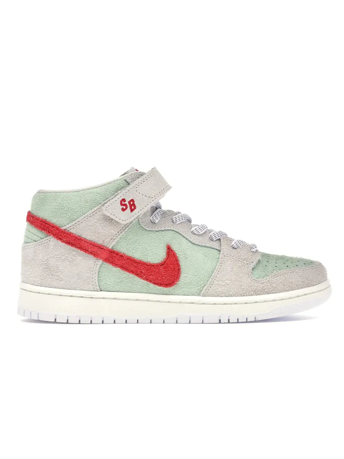 Мужские кроссовки с принтом Nike SB Dunk Mid White Widow Nike — изображение 1 из 4, красный