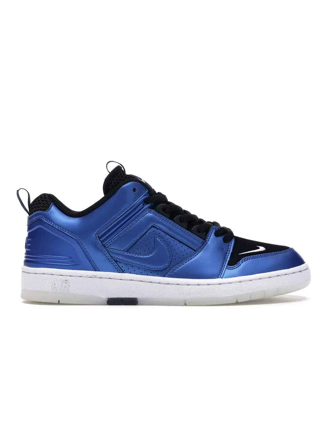 Мужские кроссовки с блестящей кожей Nike SB Air Force 2 Low — изображение 1 из 4, синий/синий-черный-белый