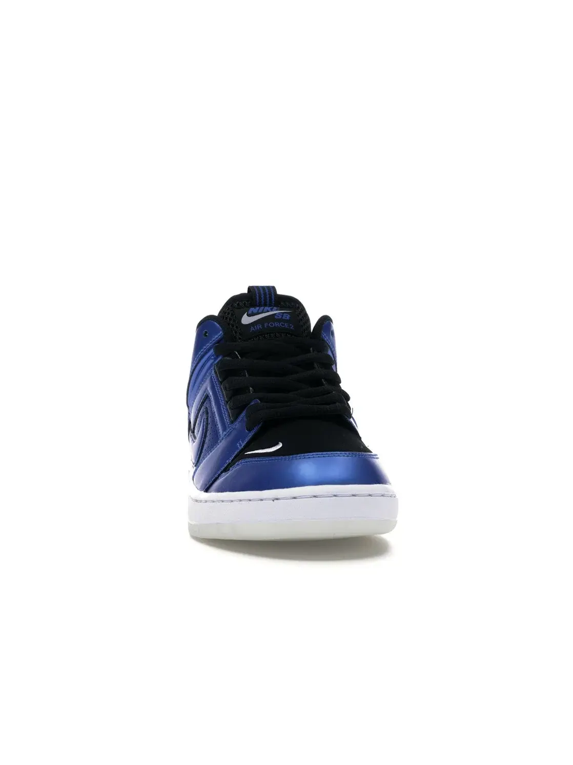 Мужские кроссовки с блестящей кожей Nike SB Air Force 2 Low — изображение 2 из 4, синий/синий-черный-белый