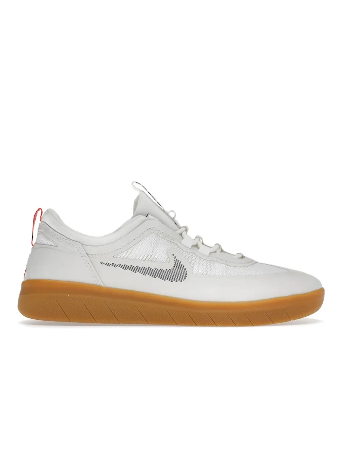Мужские кроссовки для скейтбординга с перфорированным верхом Nike SB Nyjah Free 2 — изображение 1 из 4, белый/яркий-черный