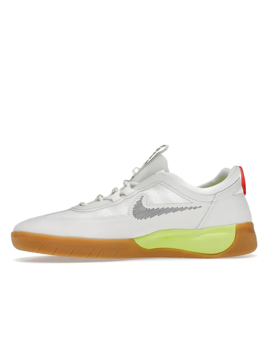 Мужские кроссовки для скейтбординга с перфорированным верхом Nike SB Nyjah Free 2 — изображение 3 из 4, белый/яркий-черный