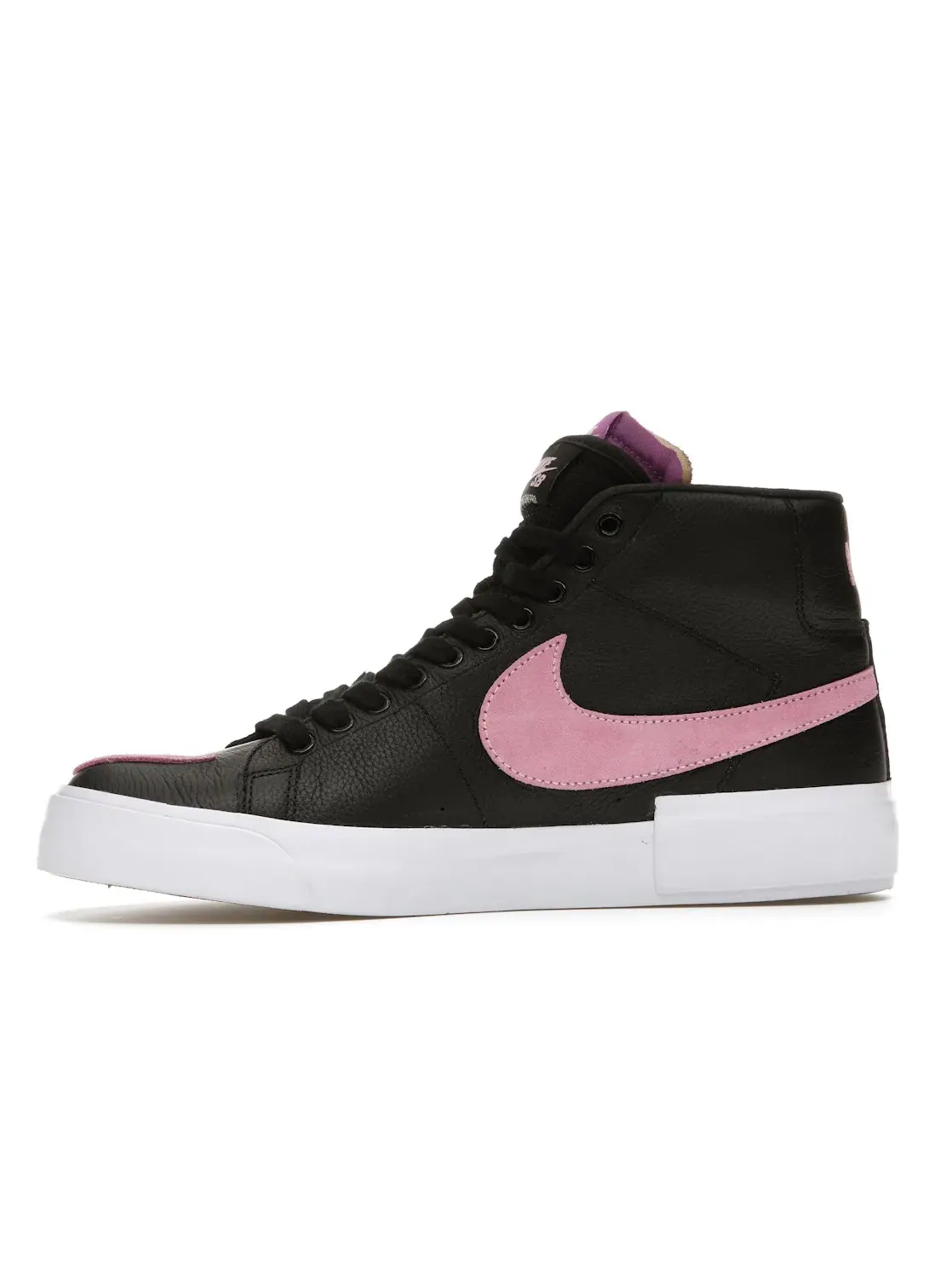 Мужские кроссовки с кожаным верхом Nike SB Zoom Blazer Mid Edge Nike — изображение 3 из 4, черный/розовый-белый