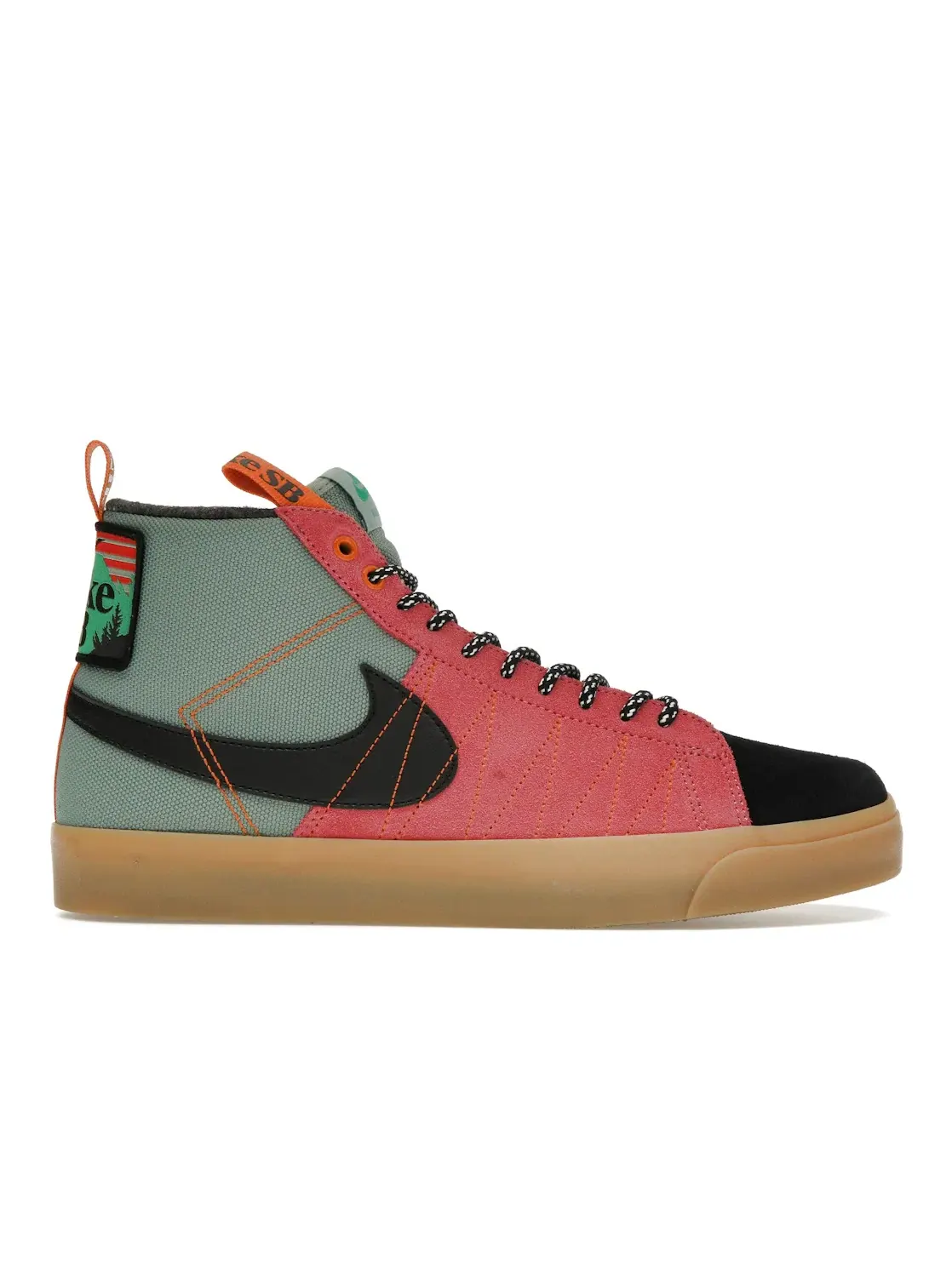 Мужские кроссовки с замшевым верхом Nike SB Zoom Blazer Mid PRM — изображение 1 из 4, черный-белый--зеленый