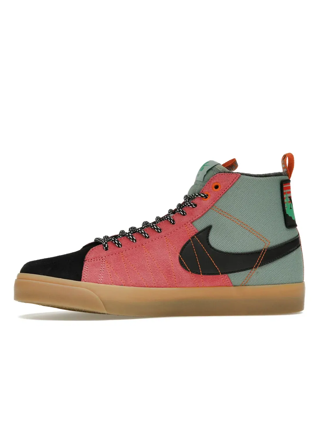 Мужские кроссовки с замшевым верхом Nike SB Zoom Blazer Mid PRM — изображение 3 из 4, черный-белый--зеленый