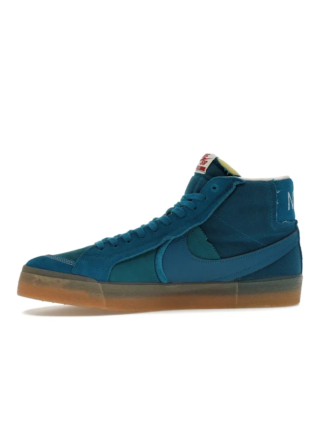 Мужские кроссовки для скейтбординга Nike SB Zoom Blazer Mid PRM Plus — изображение 3 из 4, зеленый/зеленый--желтый