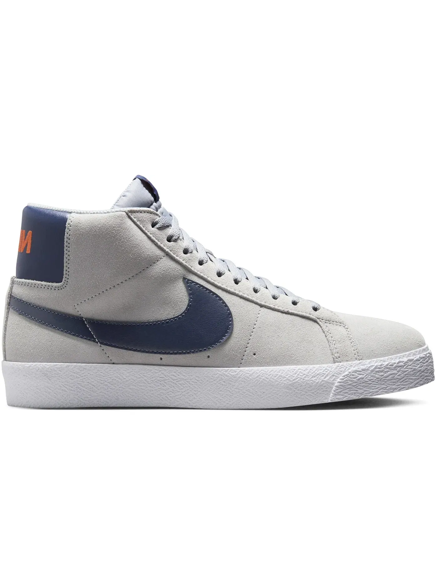 Мужские кроссовки с длинным язычком Nike SB Zoom Blazer Mid — изображение 1 из 1, серый//белый/темно-синий
