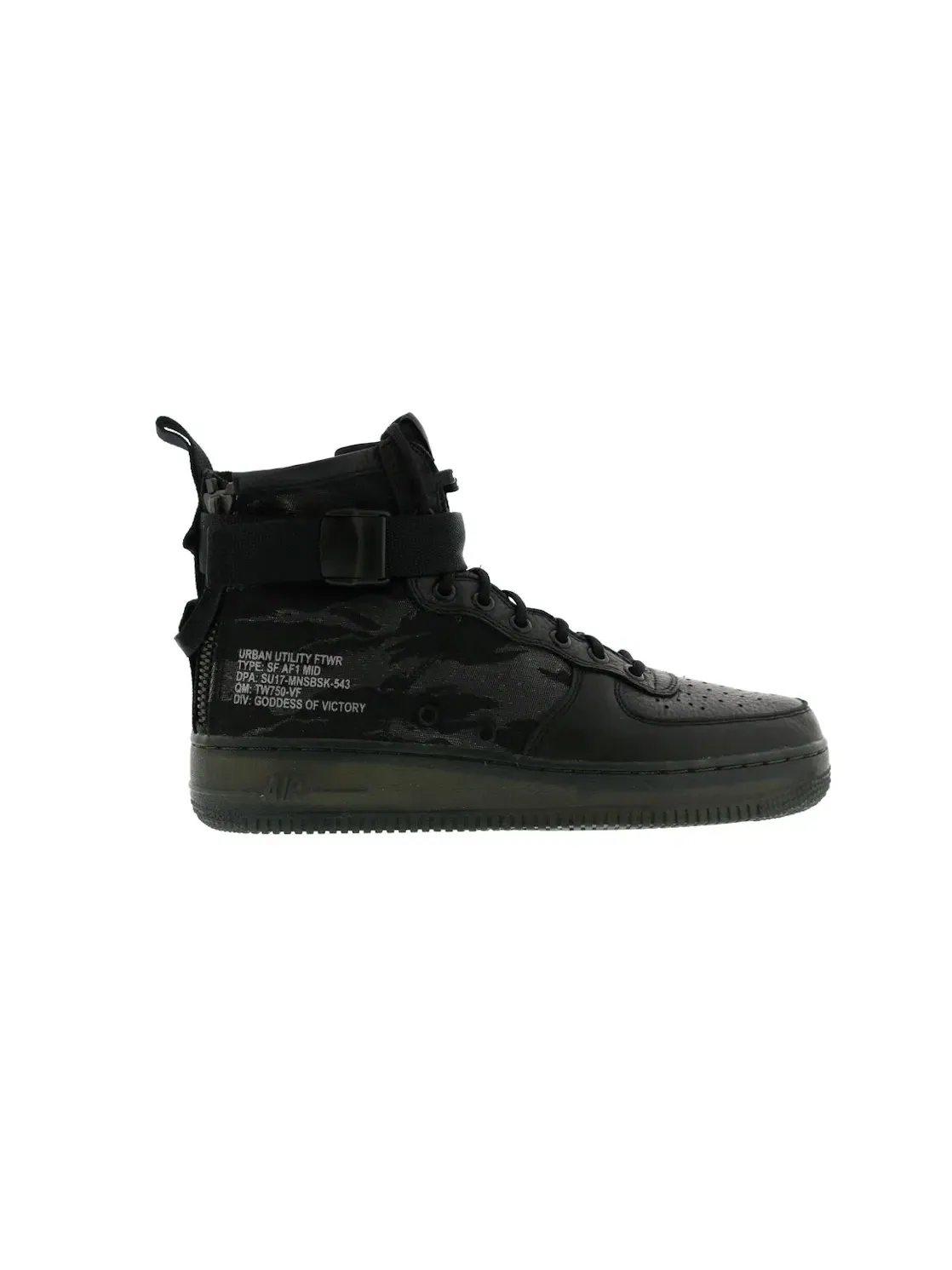 Мужские ботинки с высоким голенищем Nike SF Air Force 1 Mid — изображение 1 из 4, черный/черный-хаки