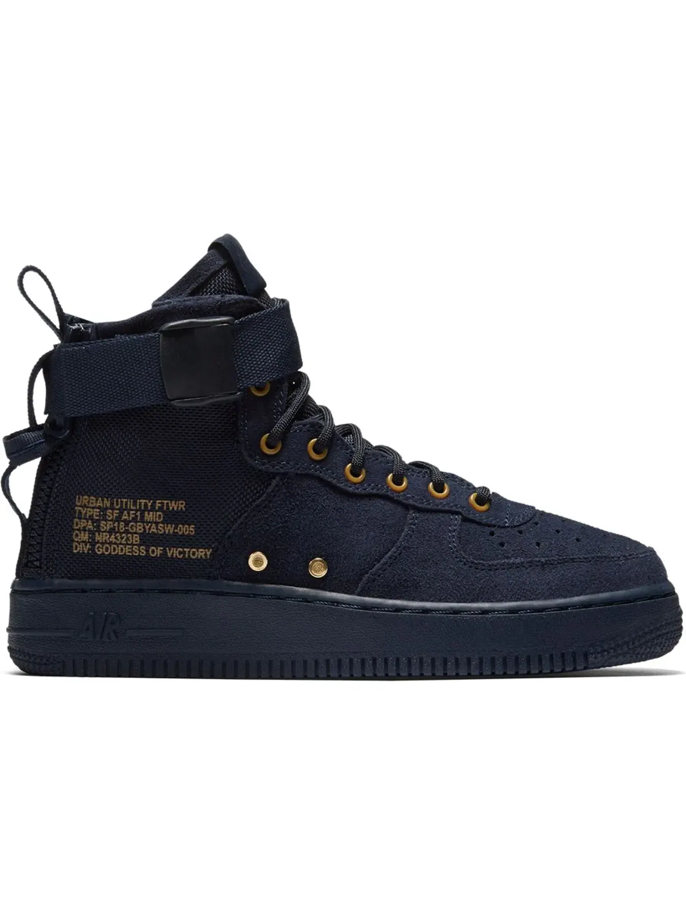 Детский ботинок с высоким берцем Nike SF Air Force 1 Mid — изображение 1 из 1, черный