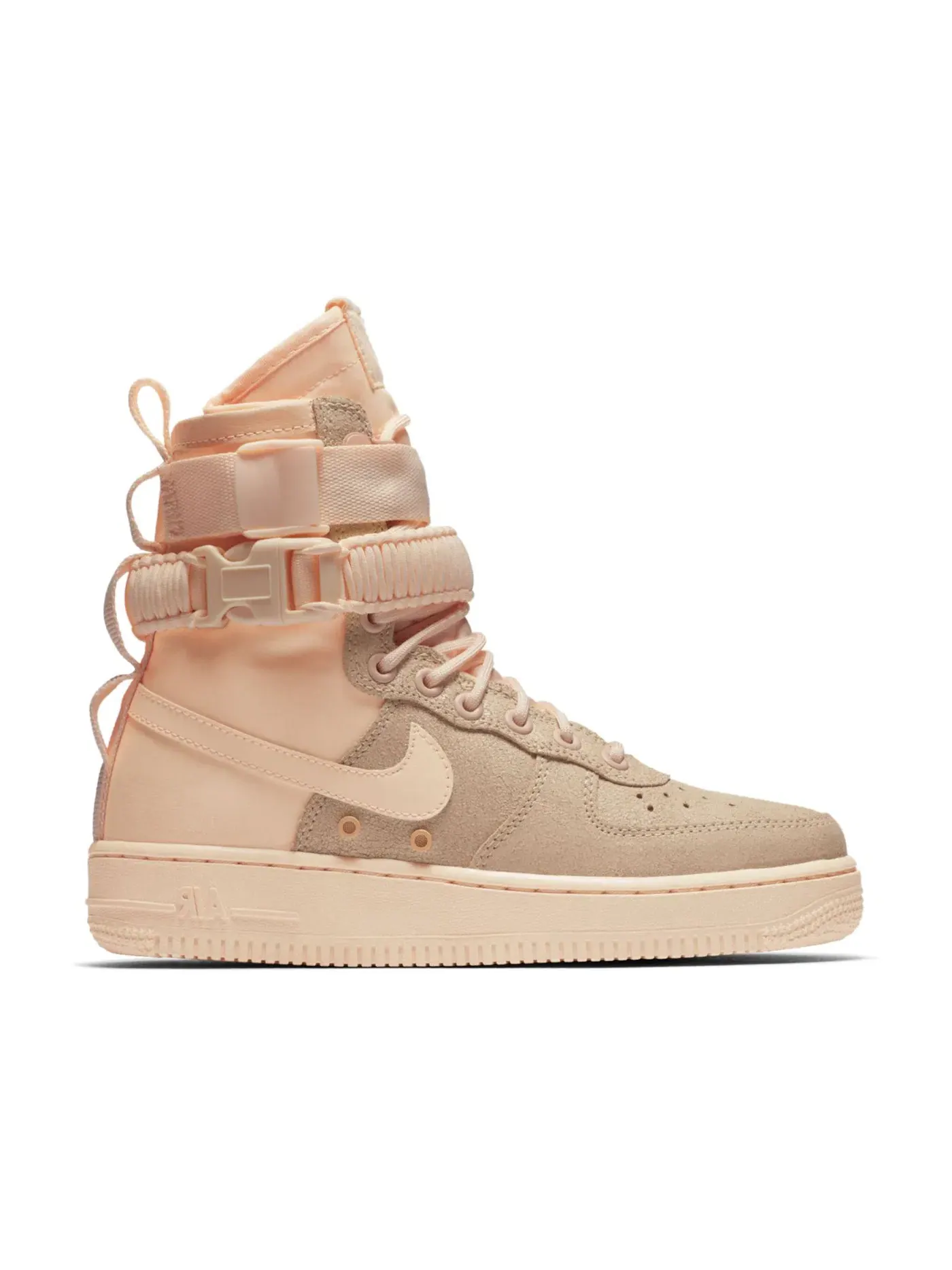 Женские ботинки высокие с брендовым дизайном Nike SF Air Force 1 — изображение 1 из 1, оранжевый-серый