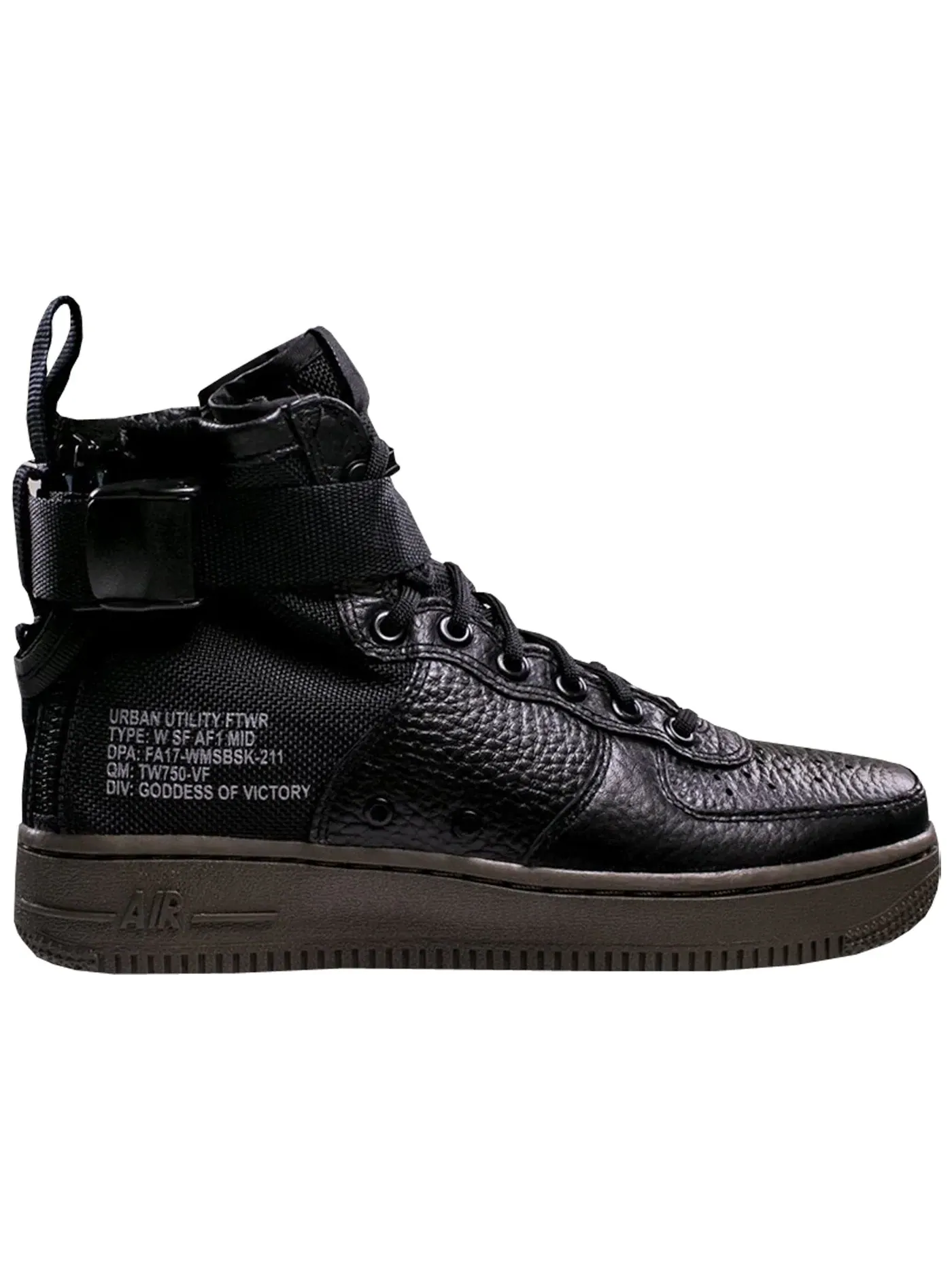 Женские ботинки Nike SF Air Force 1 Mid Black/Black-Dark Hazel — изображение 1 из 1
