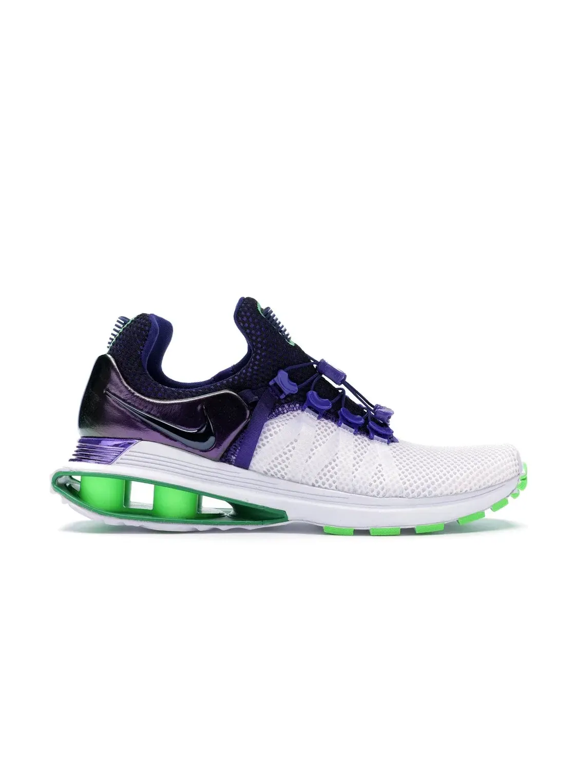 Женские кроссовки Lifestyle Nike Shox Gravity — изображение 1 из 4, белый/фиолетовый-зеленый
