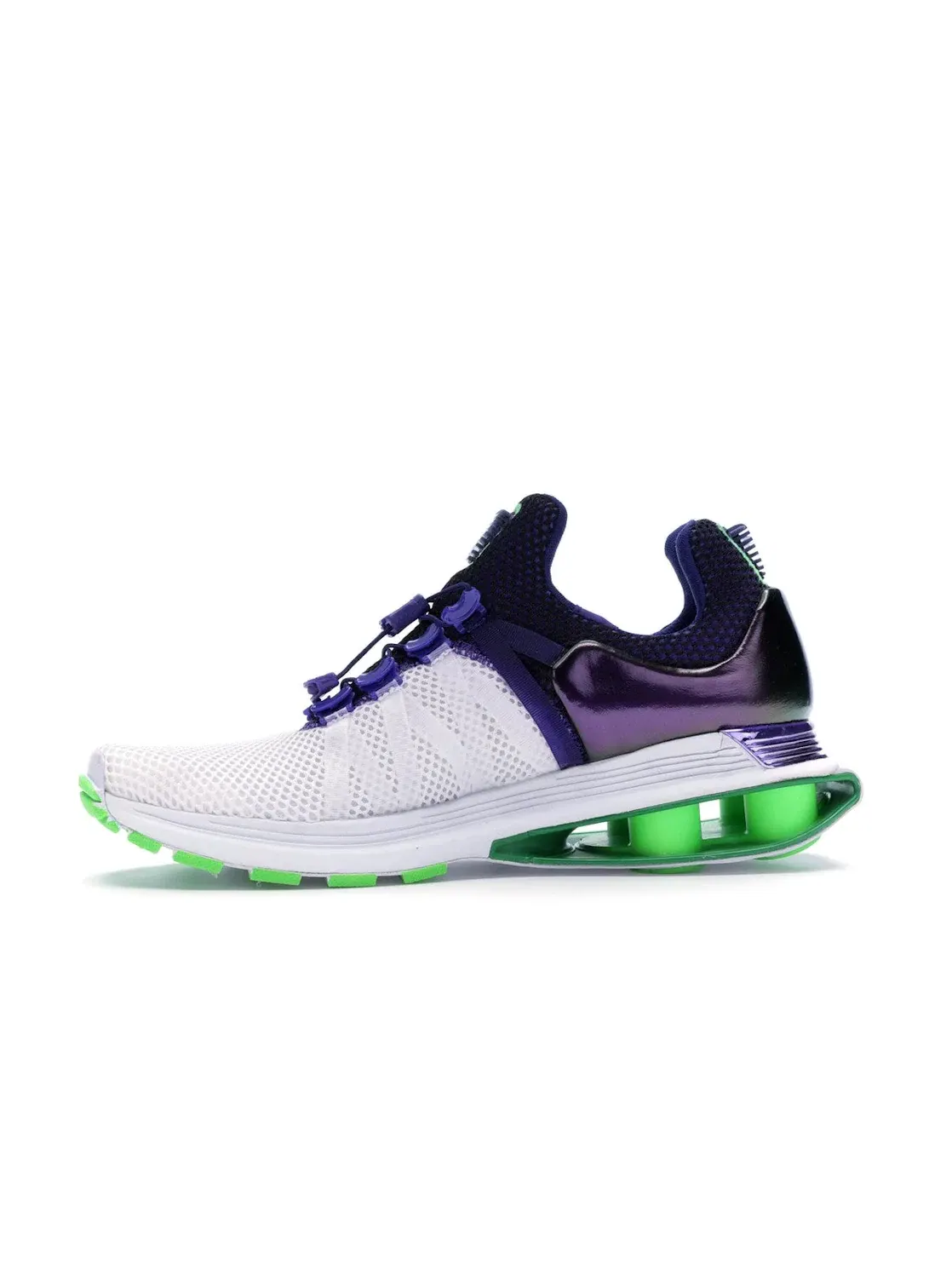 Женские кроссовки Lifestyle Nike Shox Gravity — изображение 3 из 4, белый/фиолетовый-зеленый