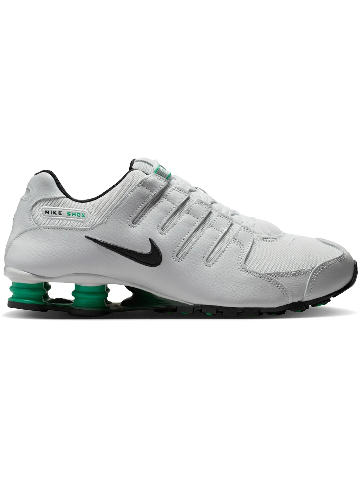 Мужские кроссовки Lifestyle Nike Shox NZ Nike — изображение 1 из 1, серый/зеленый//черный