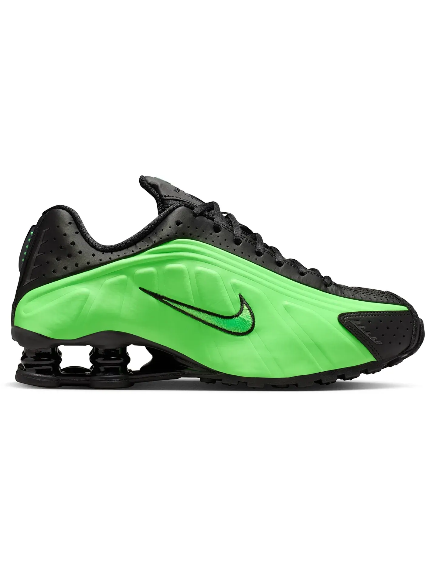 Женские кроссовки Nike Shox R4 — изображение 1 из 1, черный/черный/зеленый