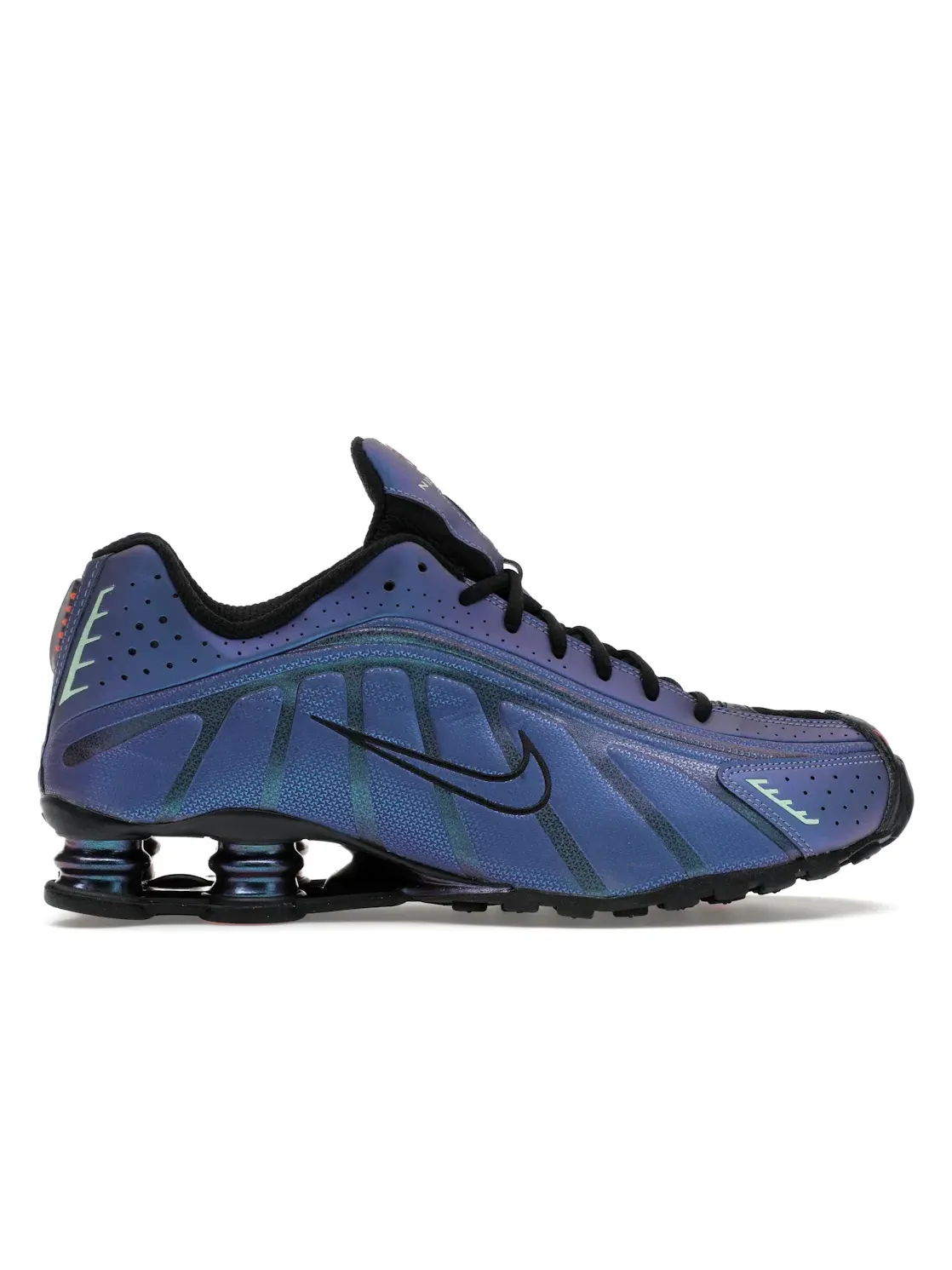 Мужские кроссовки с переливающимся верхом Nike Shox R4 Nike — изображение 1 из 4, черный