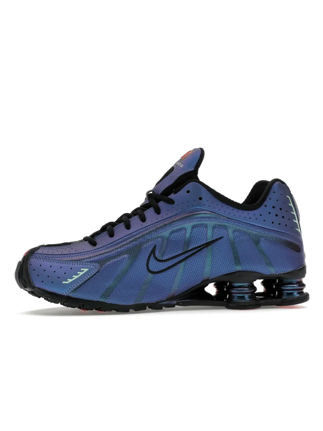 Мужские кроссовки с переливающимся верхом Nike Shox R4 Nike — изображение 3 из 4, черный