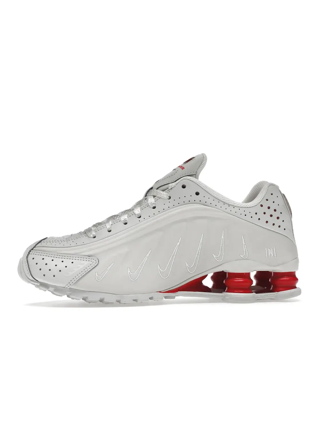 Мужские кроссовки с инновационной амортизацией Nike Shox R4 — изображение 3 из 4, платиновый/платиновый