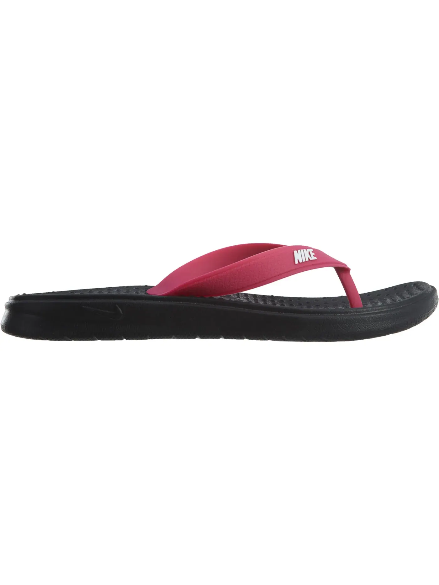 Женские сандалии-шлепанцы Nike Solar Thong — изображение 1 из 1, черный белый-розовый