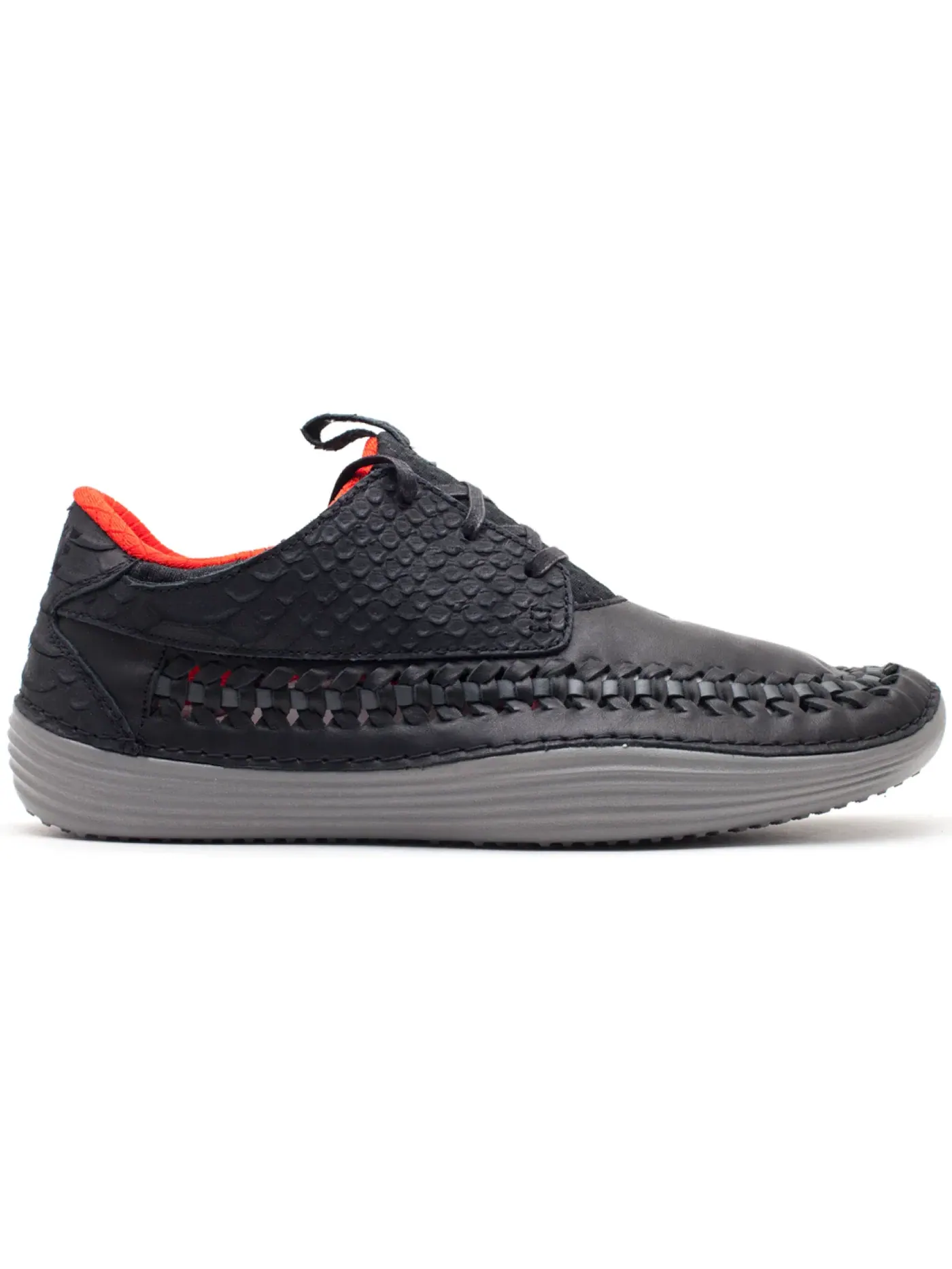 Мужские кроссовки Lifestyle Nike Solarsoft Moccasin Woven — изображение 1 из 1, черный/черный-красный
