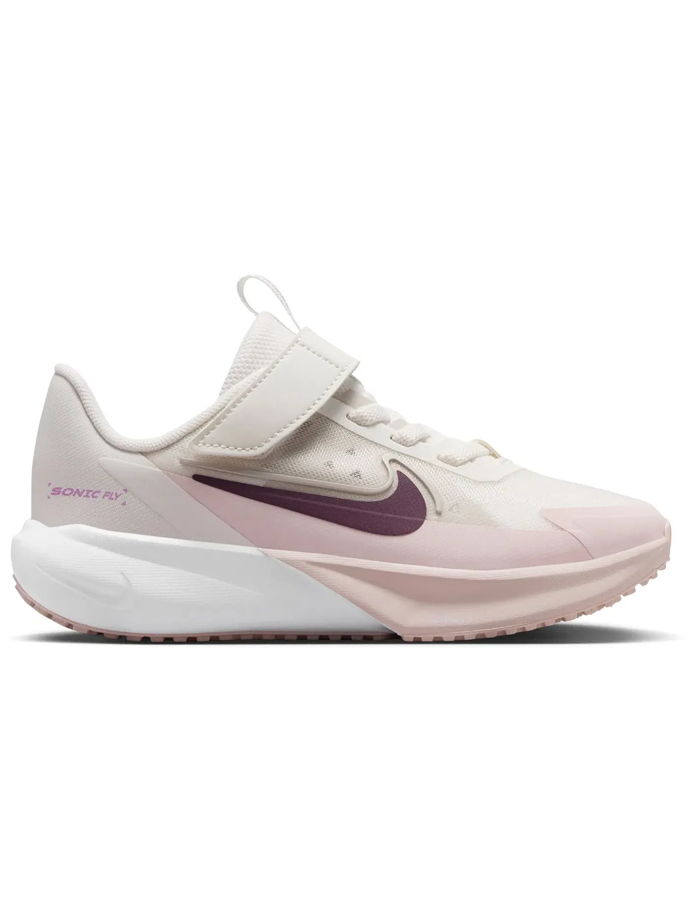 Детские кроссовки для бега с принтом Nike Sonic Fly Nike — изображение 1 из 1, кремовый/красный