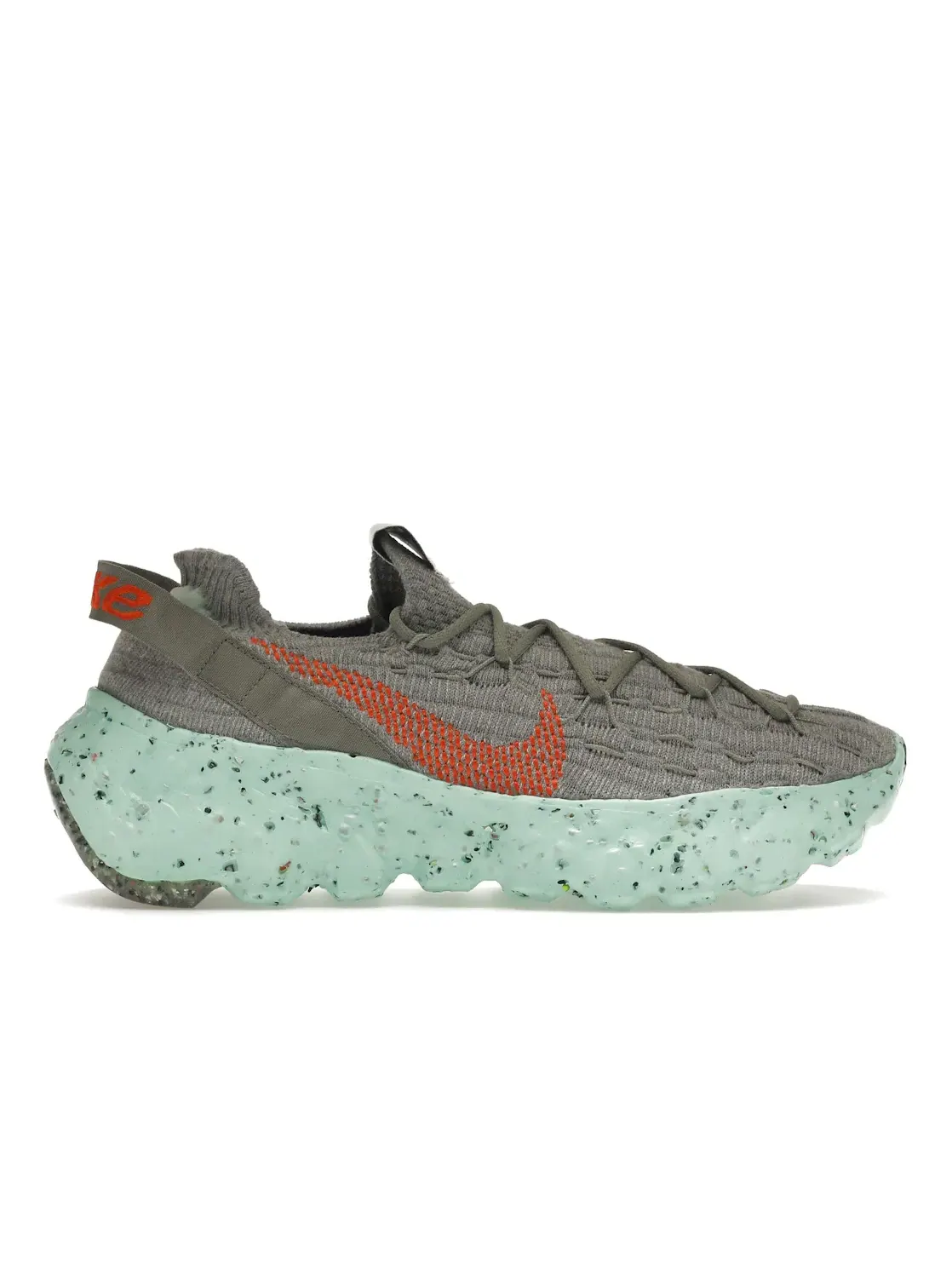 Мужские кроссовки на шнуровке Nike Space Hippie 04 Nike — изображение 1 из 4, серый/оранжевый/зеленый
