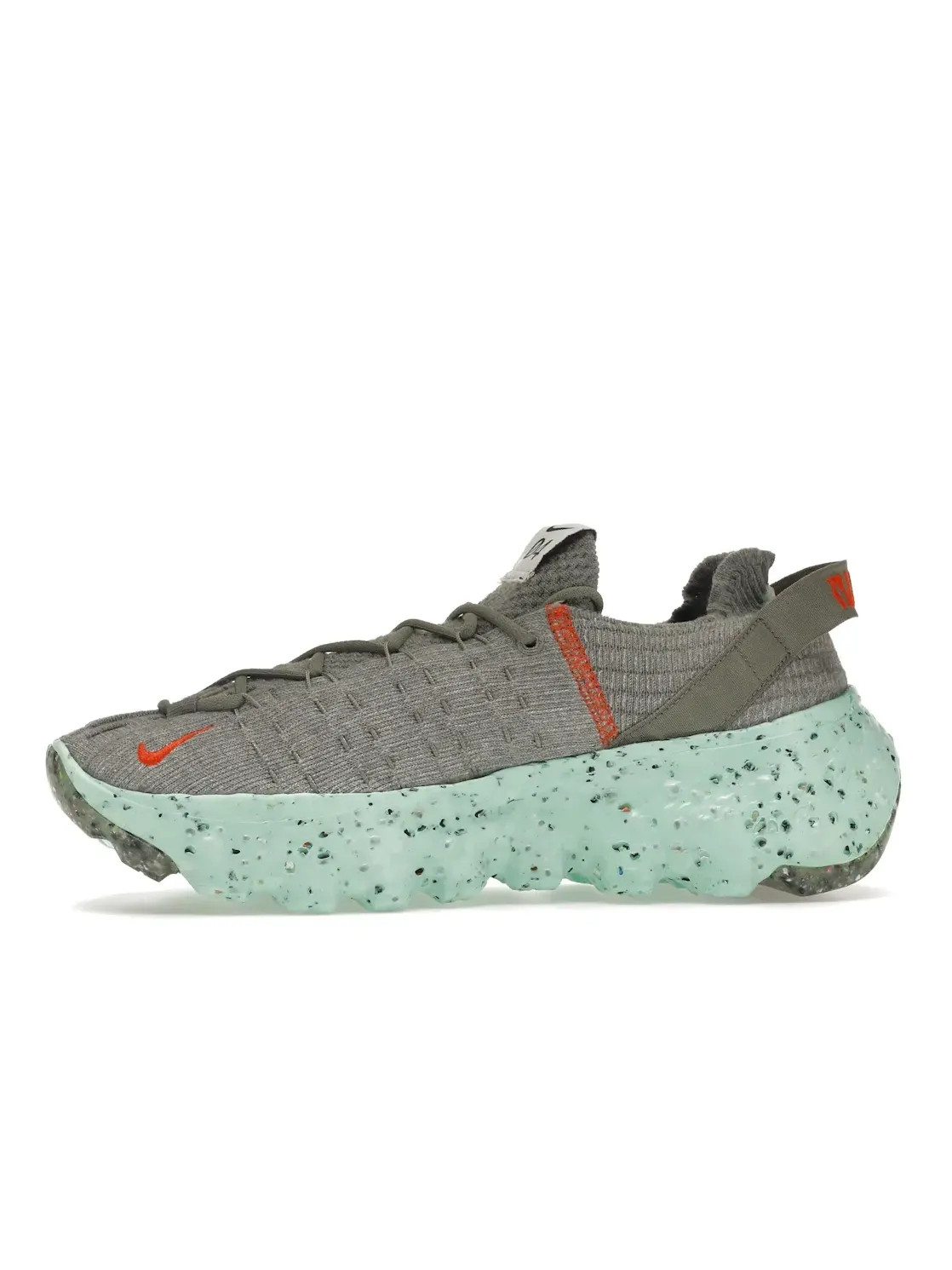 Мужские кроссовки на шнуровке Nike Space Hippie 04 Nike — изображение 3 из 4, серый/оранжевый/зеленый