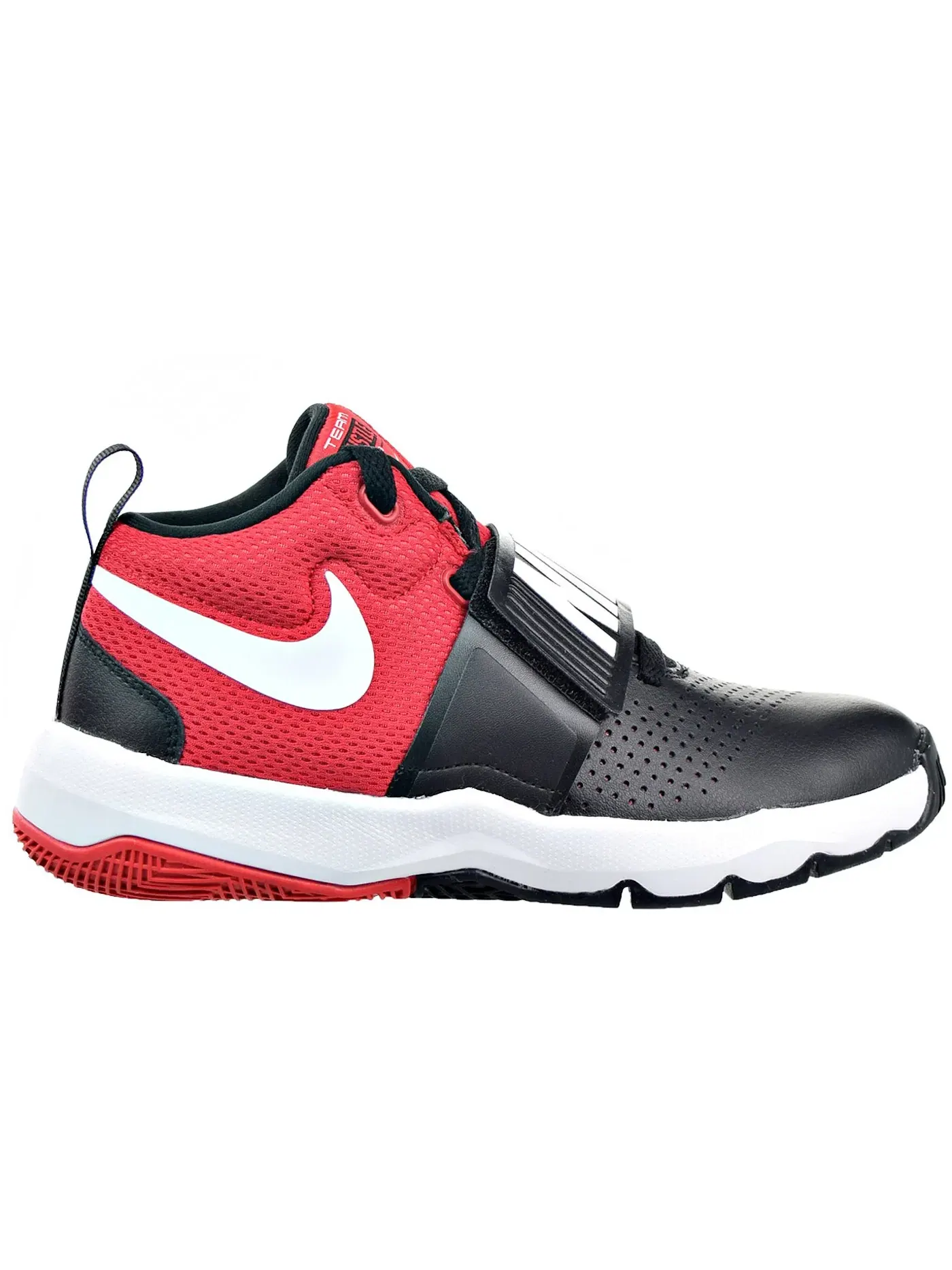 Детские кроссовки с длинным шнурком Nike Team Hustle Nike — изображение 1 из 1, черный/красный/белый