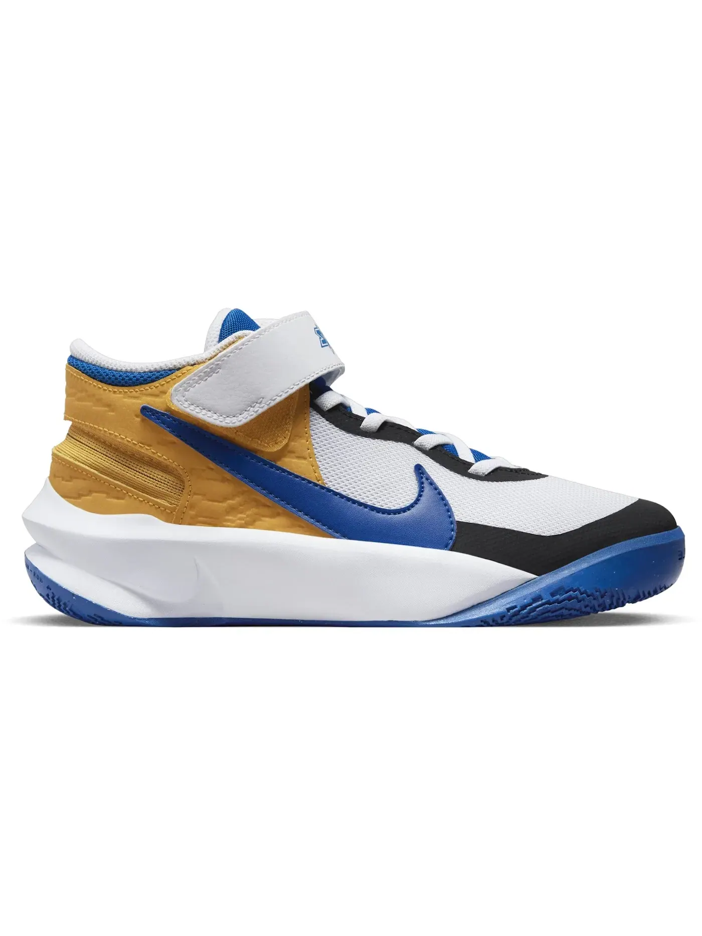 Детские кроссовки Nike Team Hustle D 10 FlyEase Nike — изображение 1 из 1, белый/белый/желтый
