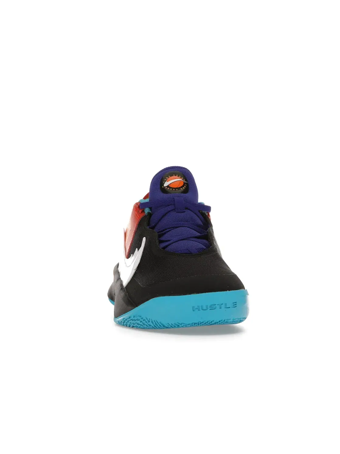 Детские кроссовки для мальчиков с длинным шнурком Nike Team Hustle D 10 SE — изображение 2 из 4, черный/-оранжевый-белый