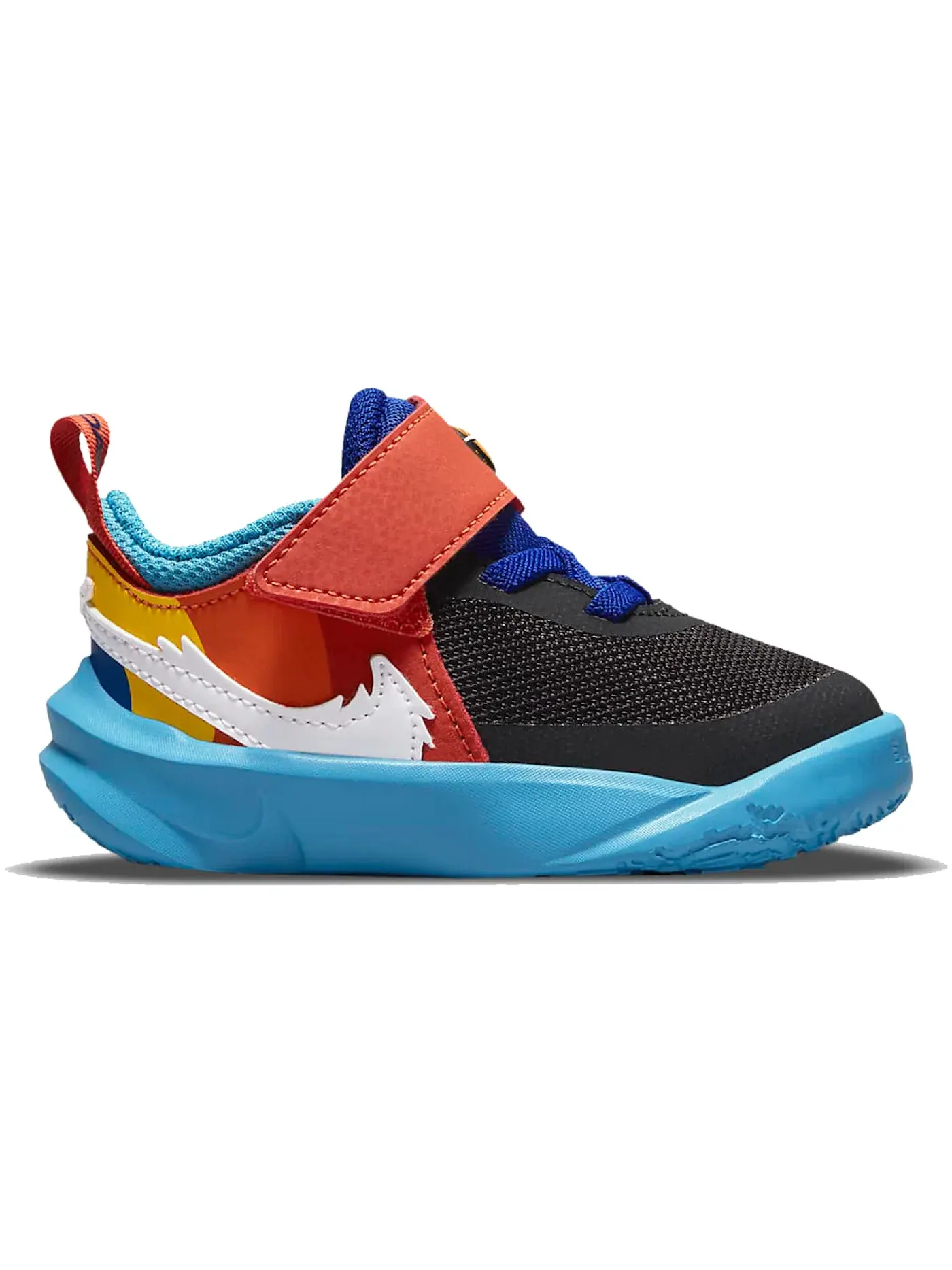 Детские кроссовки с липучками Nike Team Hustle D 10 SE Nike — изображение 1 из 1, черный/-оранжевый-белый