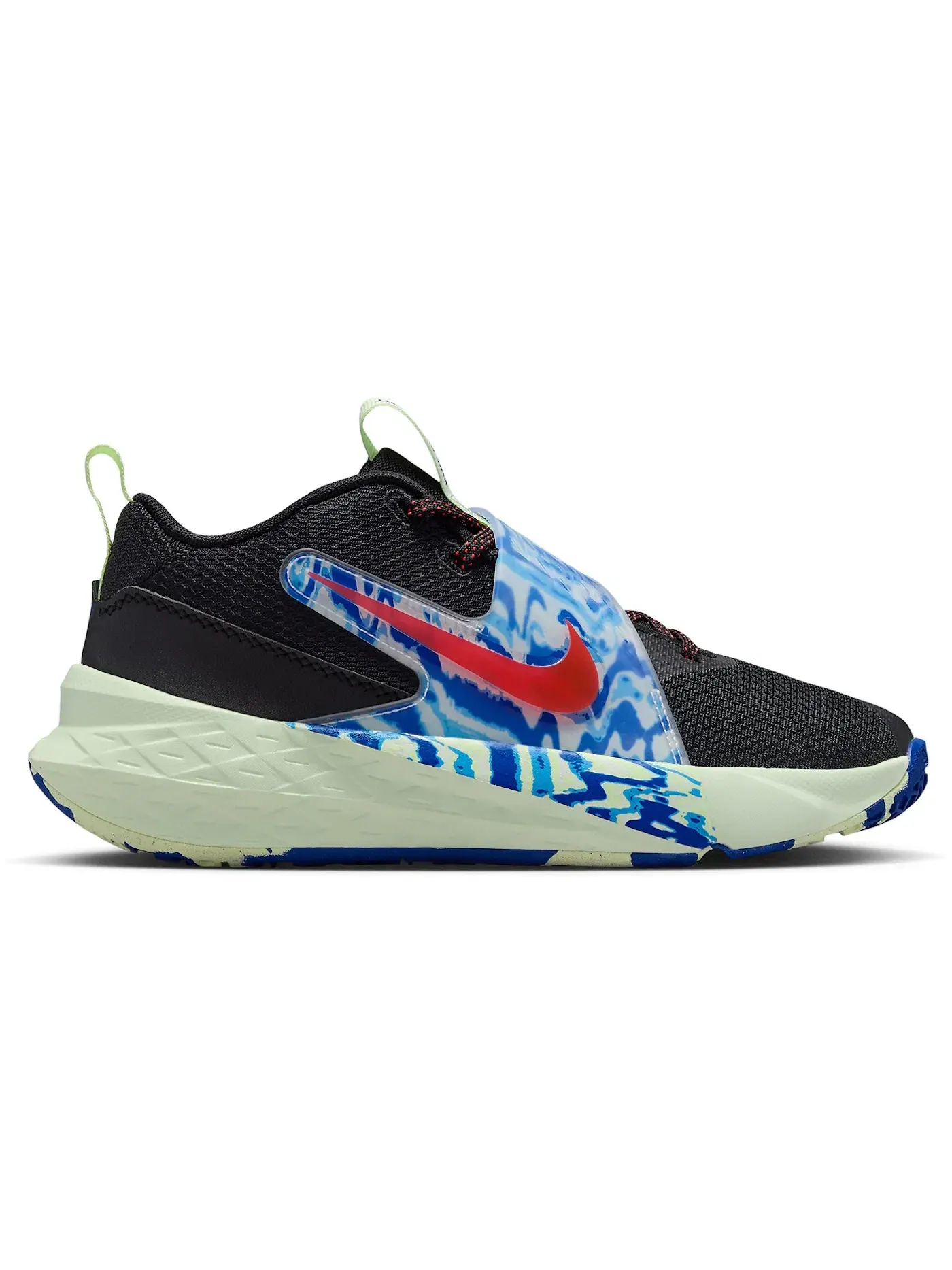 Детские кроссовки для мальчиков с длинным шнурком Nike Team Hustle D 12 Nike — изображение 1 из 1, черный///яркий