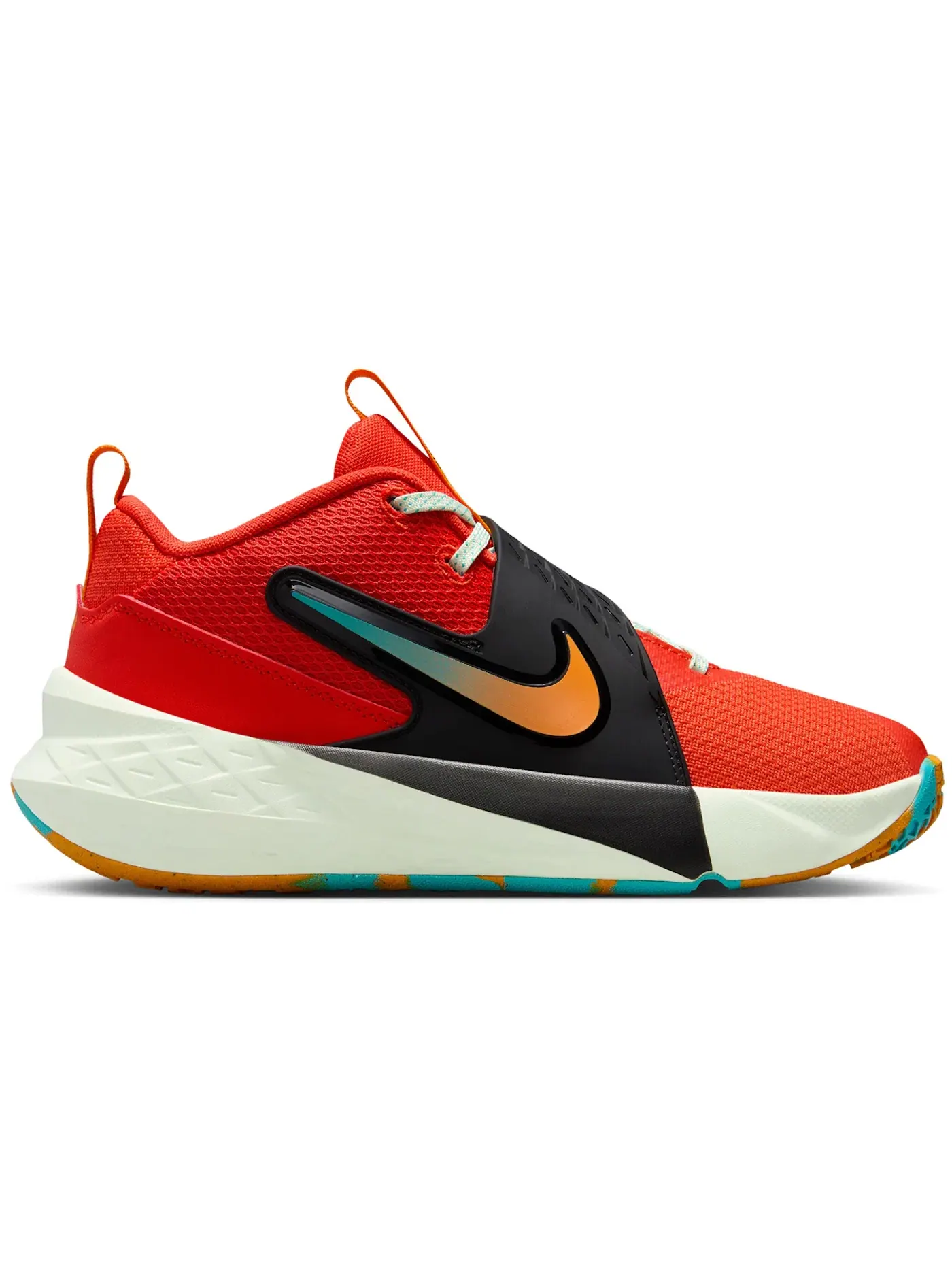 Детские кроссовки для мальчиков с длинным шнурком Nike Team Hustle D 12 Nike — изображение 1 из 1, красный///оранжевый