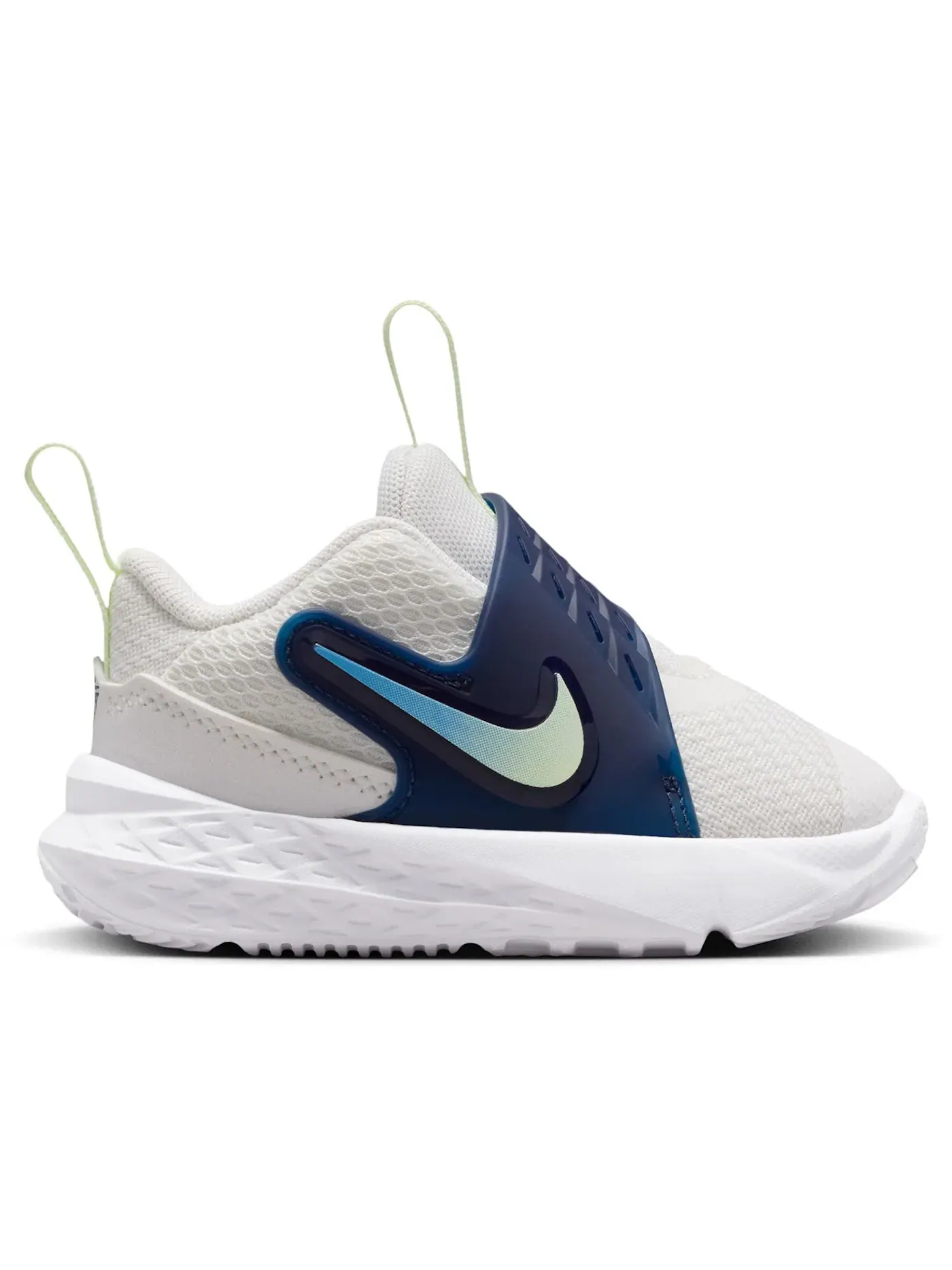 Детские кроссовки для мальчиков с вставками Nike Team Hustle D 12 Nike — изображение 1 из 1, белый темно-синий синий