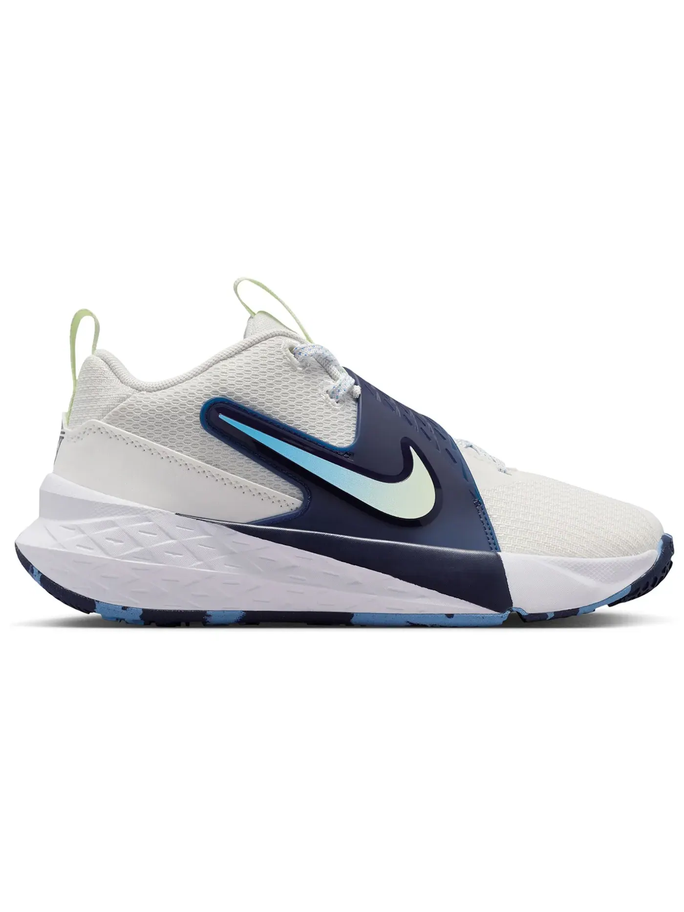 Детские кроссовки для мальчиков с подошвой Nike Team Hustle D 12 Nike — изображение 1 из 1, белый/темно-синий/синий