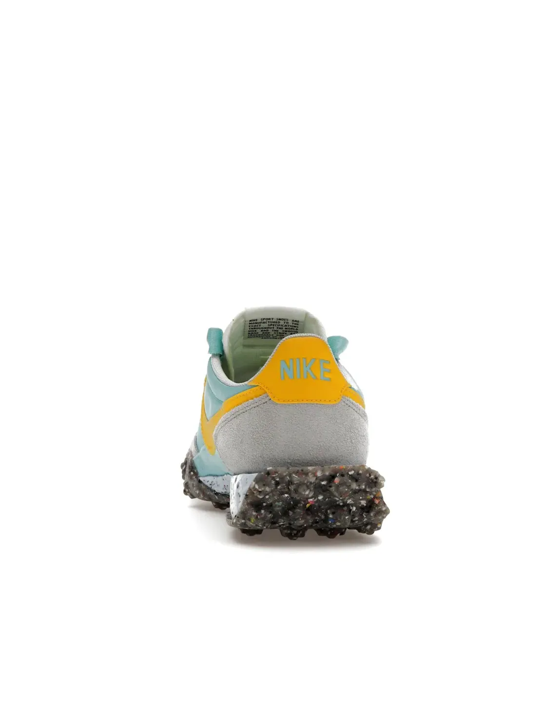 Женские кроссовки Lifestyle Nike Waffle Racer Crater — изображение 4 из 4, голубой///желтый