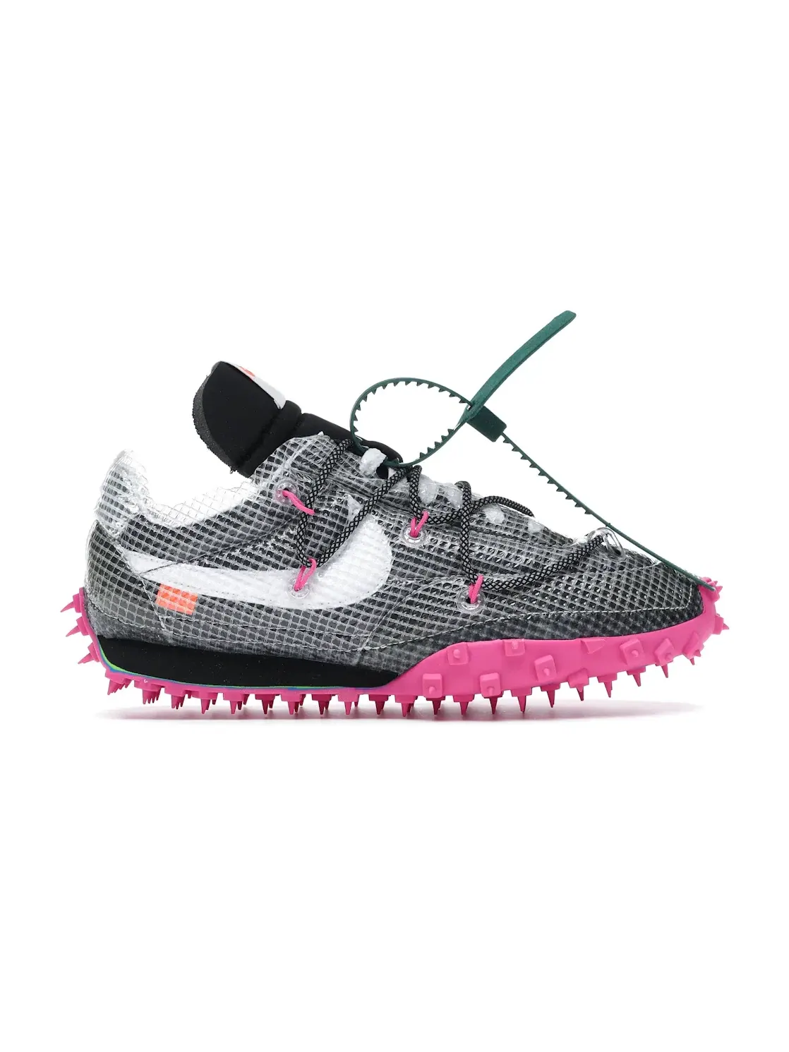 Женские кроссовки Lifestyle с принтом Nike Waffle Racer Nike — изображение 1 из 4, черный/-белый