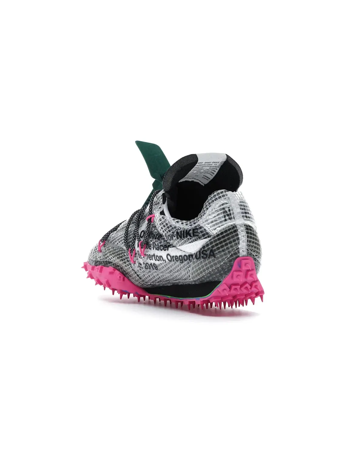 Женские кроссовки Lifestyle с принтом Nike Waffle Racer Nike — изображение 4 из 4, черный/-белый
