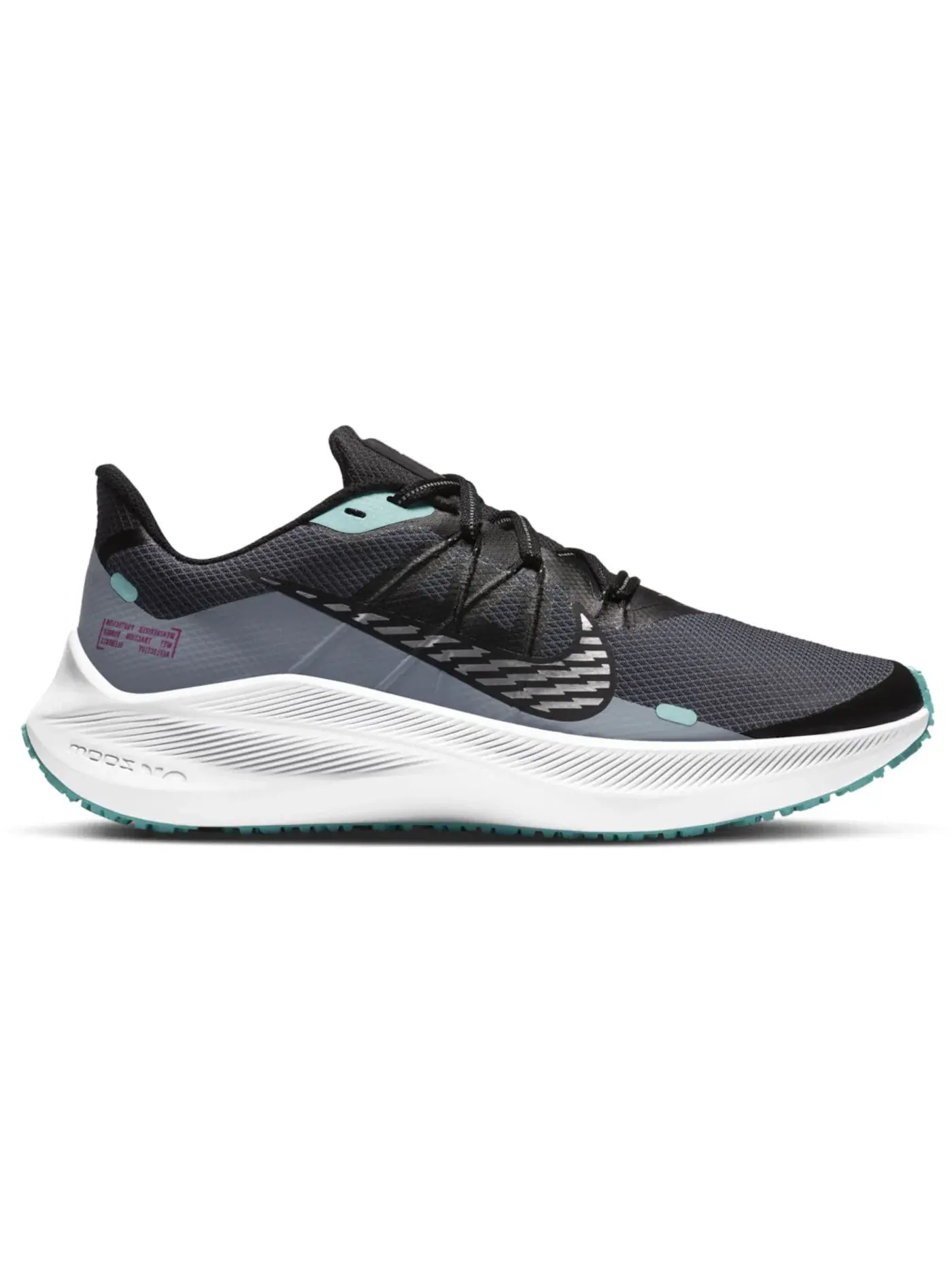 Женские кроссовки для бега Nike Winflo 7 Shield — изображение 1 из 1, черный/зеленый