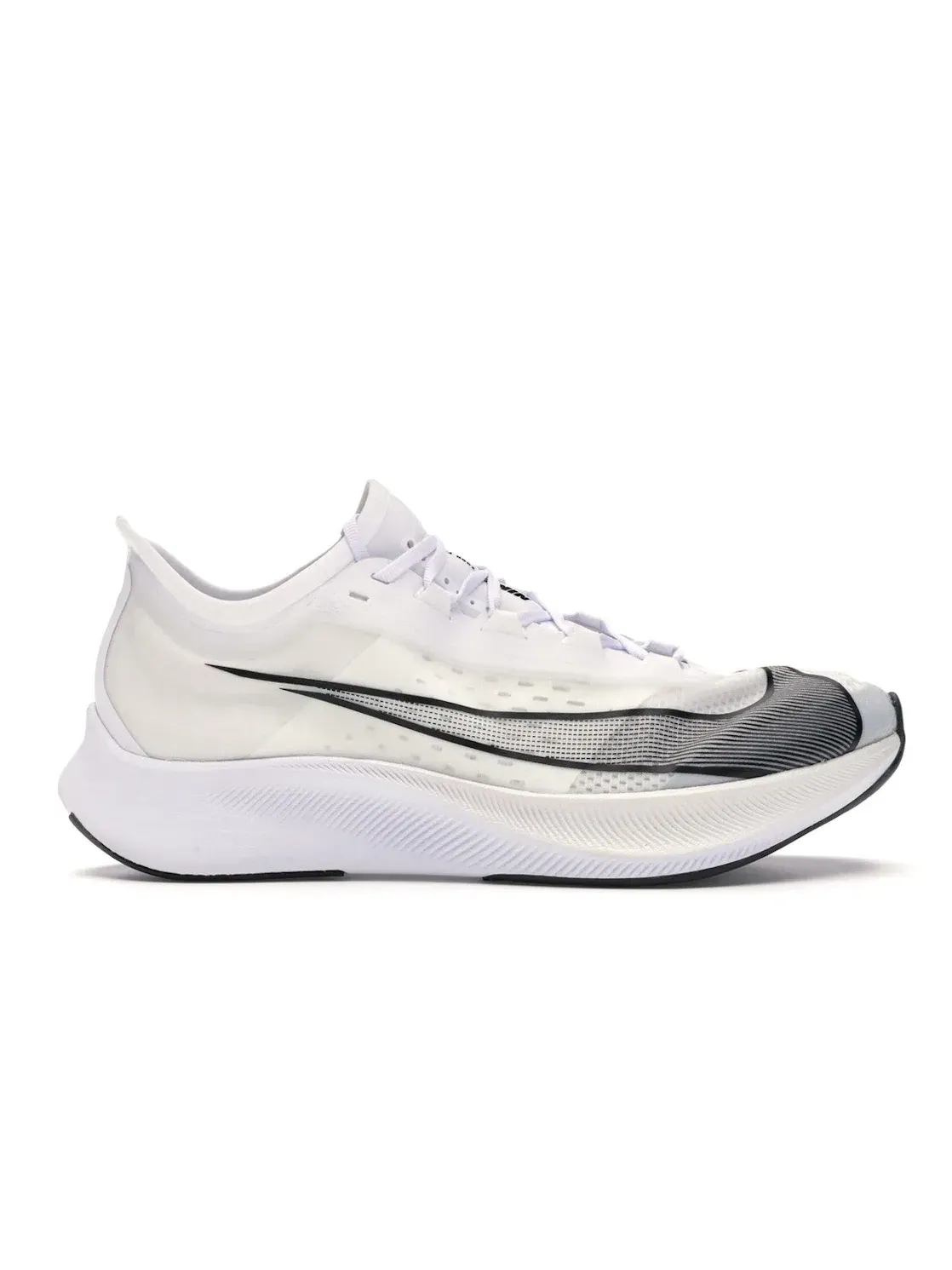 Мужские кроссовки для бега Nike Zoom Fly 3 — изображение 1 из 4, белый/черный-серый