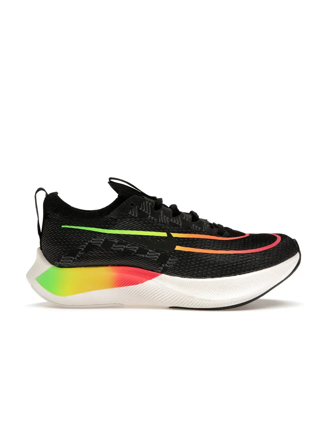 Мужские кроссовки беговые Nike Zoom Fly 4 — изображение 1 из 4, черный/зеленый/оранжевый