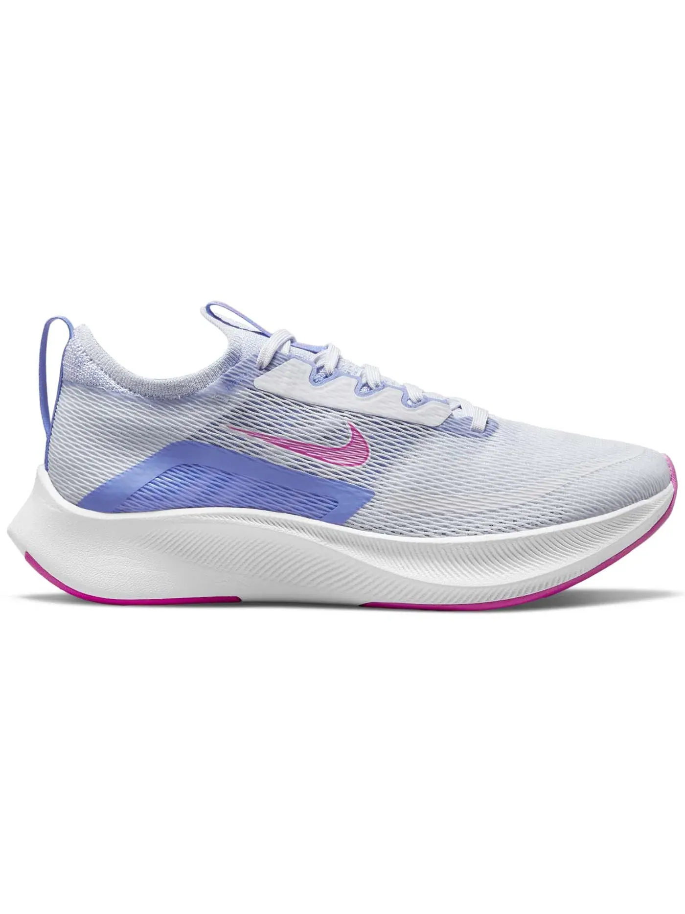 Женские кроссовки для бега Nike Zoom Fly 4 — изображение 1 из 1, серый/розовый-белый