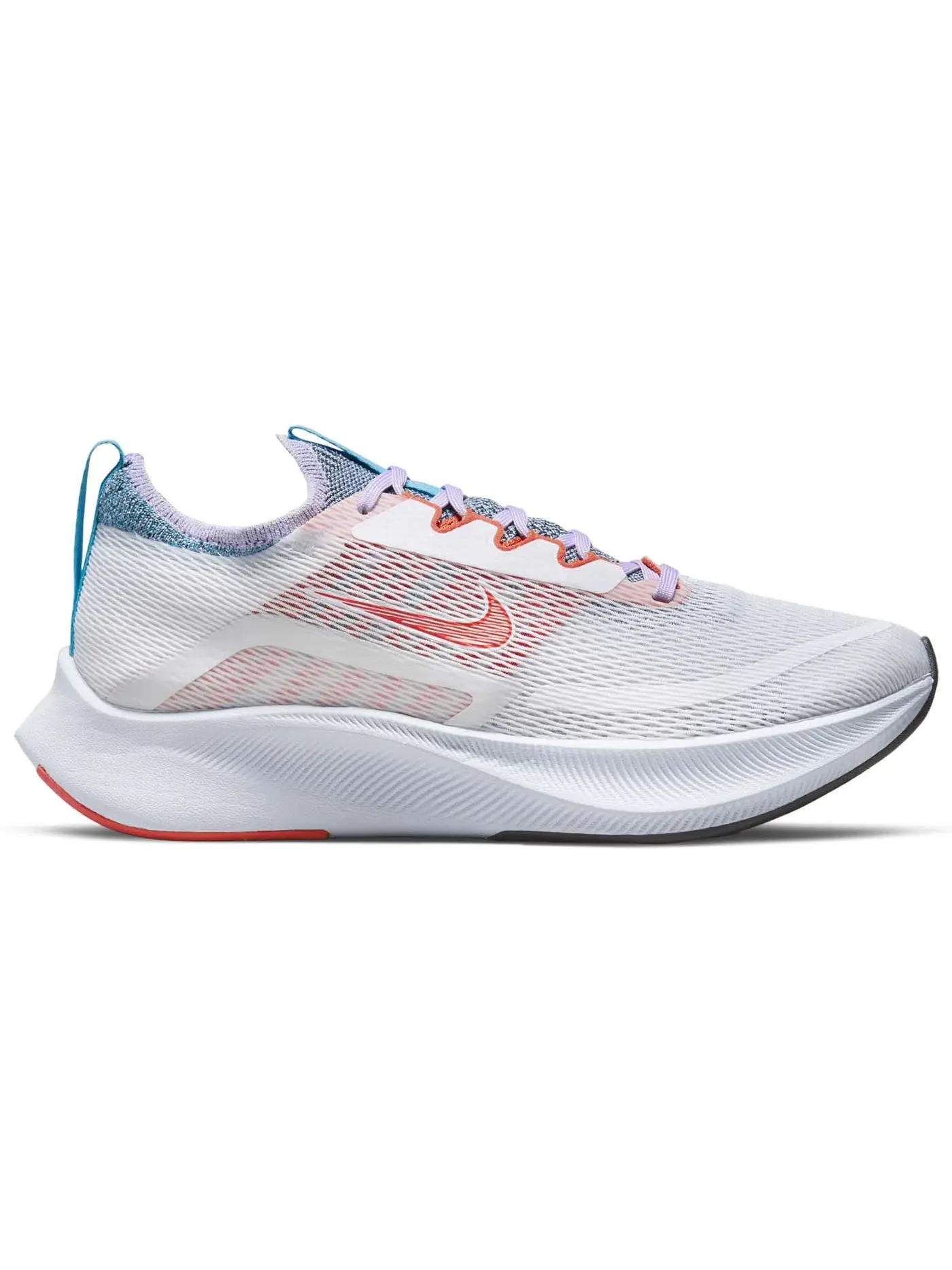 Женские кроссовки для бега Nike Zoom Fly 4 — изображение 1 из 1, белый/оранжевый--синий