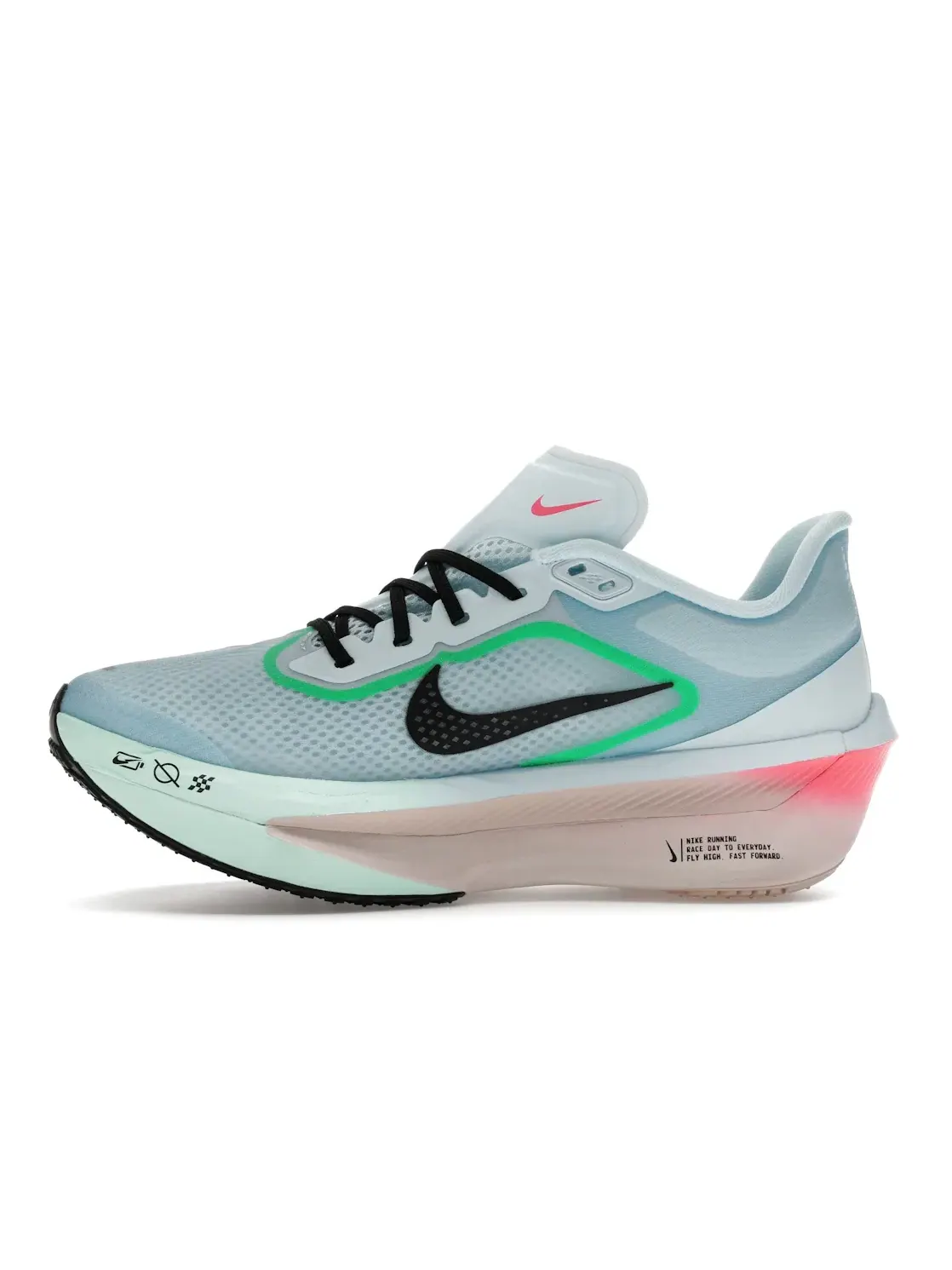 Мужские кроссовки для бега Nike Zoom Fly 6 — изображение 3 из 4, розовый/зеленый/черный