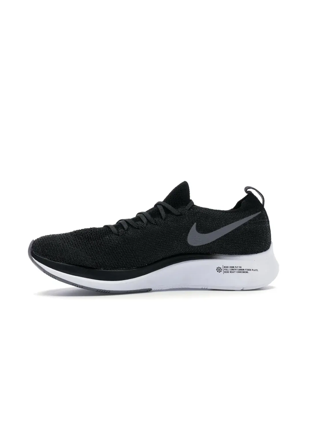 Мужские кроссовки для бега с карбоновой пластиной Nike Zoom Fly Flyknit — изображение 3 из 4, черный/-белый