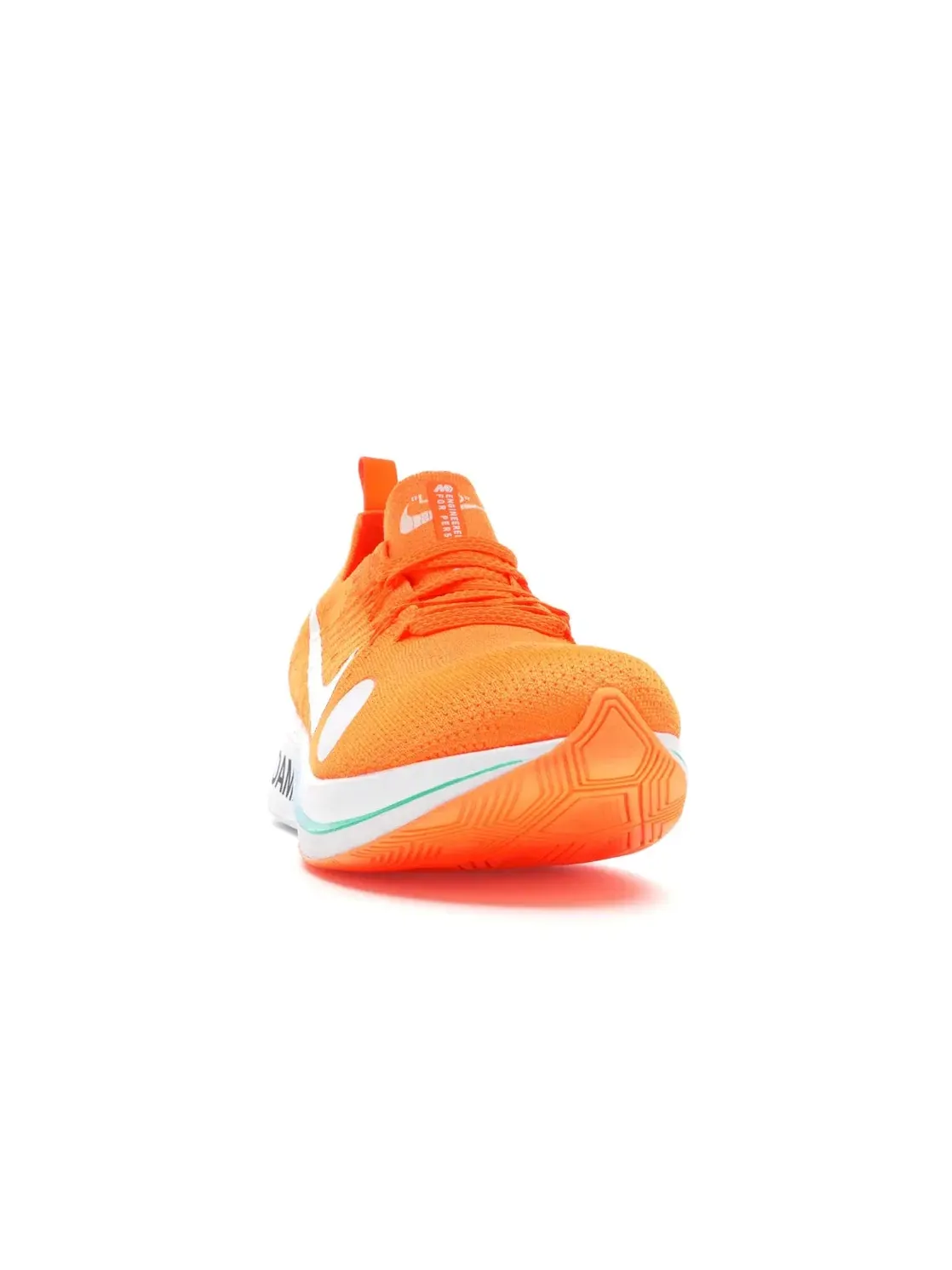 Мужские кроссовки с полным верхом Flyknit Nike Zoom Fly Mercurial — изображение 2 из 4, оранжевый/белый