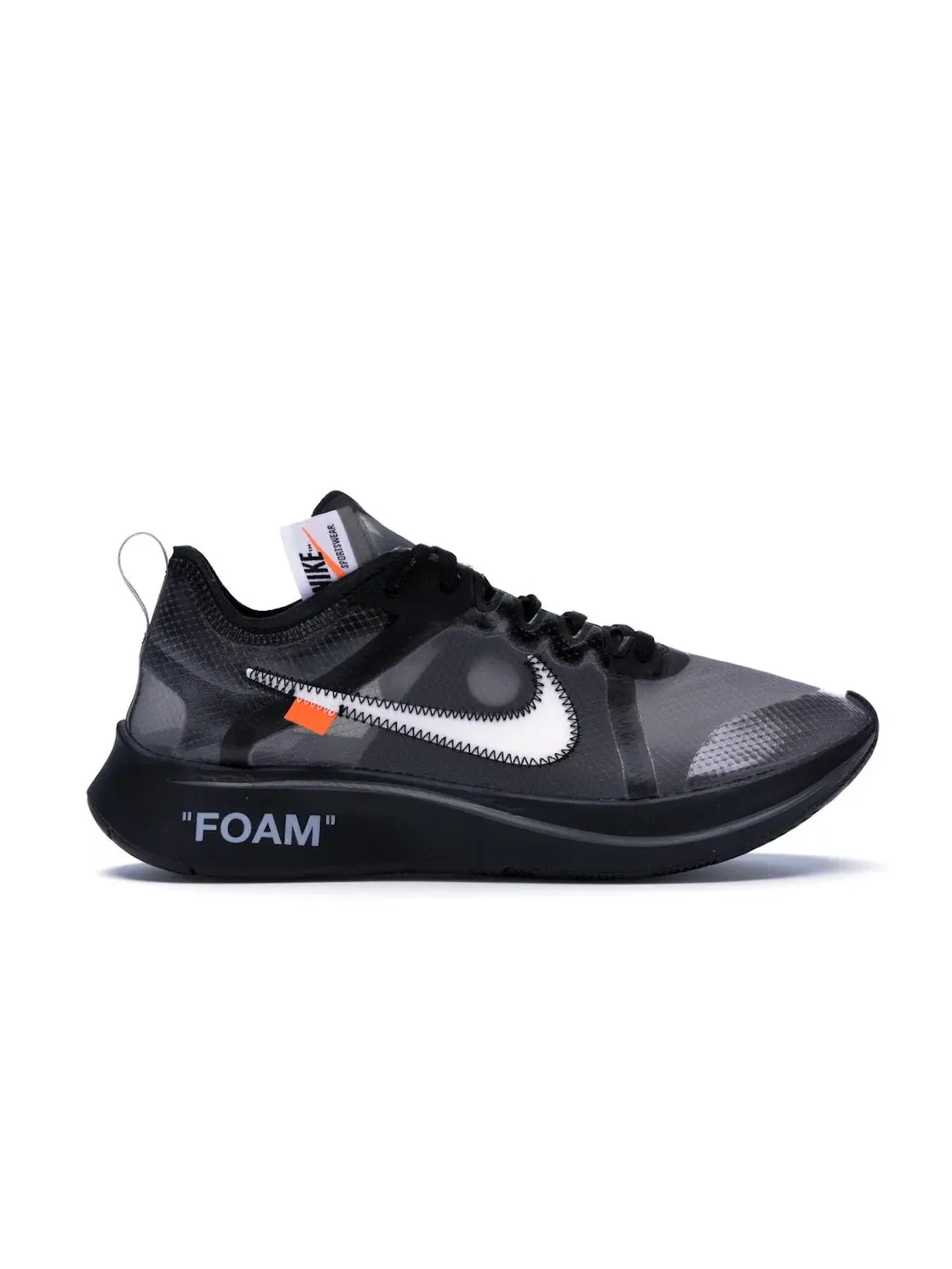 Мужские кроссовки с полупрозрачным верхом Nike Zoom Fly — изображение 1 из 4, черный/белый