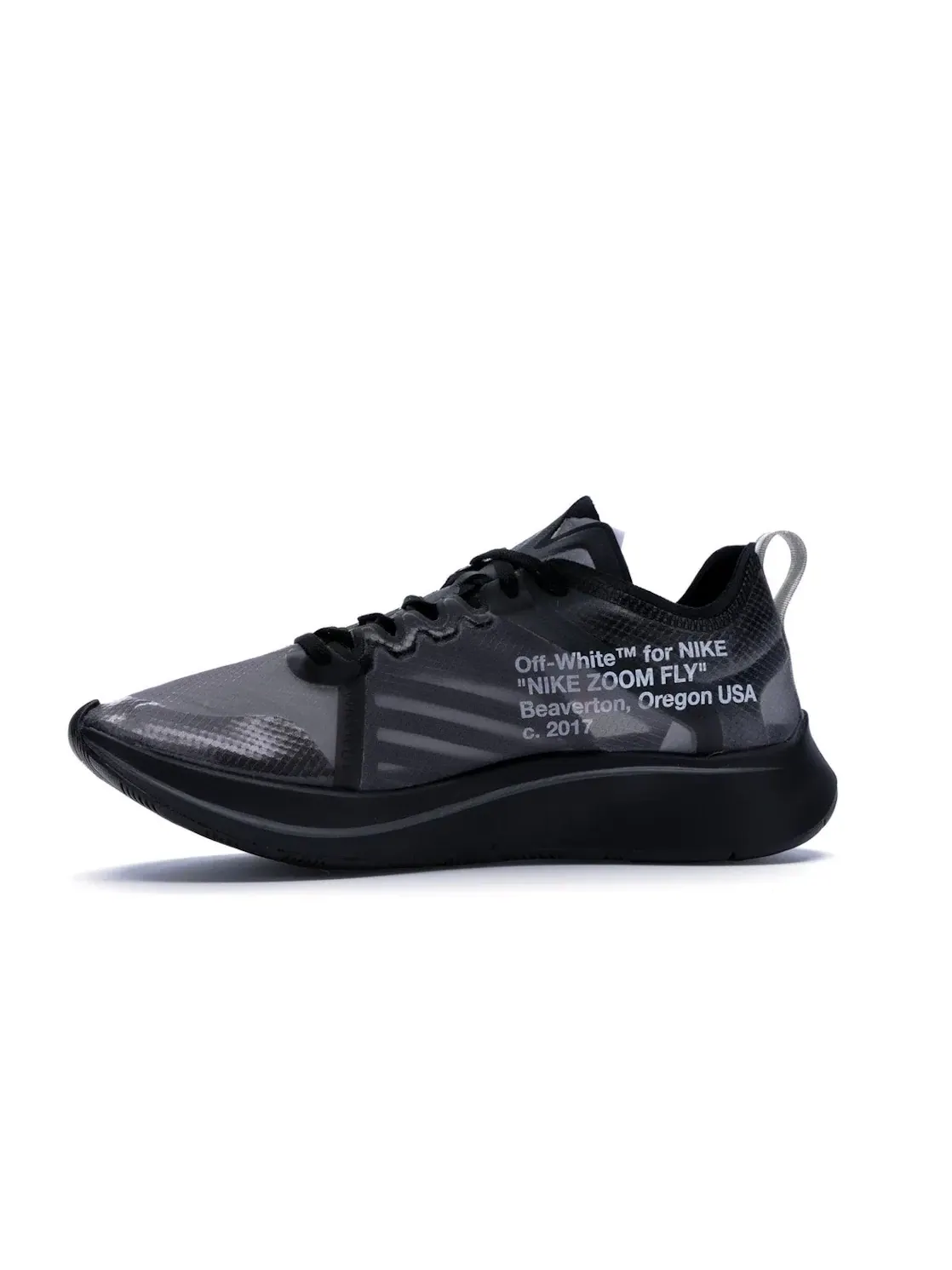 Мужские кроссовки с полупрозрачным верхом Nike Zoom Fly — изображение 3 из 4, черный/белый