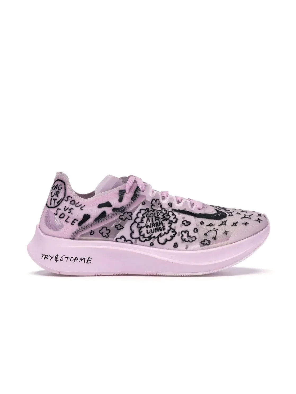 Мужские кроссовки с амортизацией Nike Zoom Fly SP Fast Nathan Bell Nike — изображение 1 из 4, белый/розовый-черный